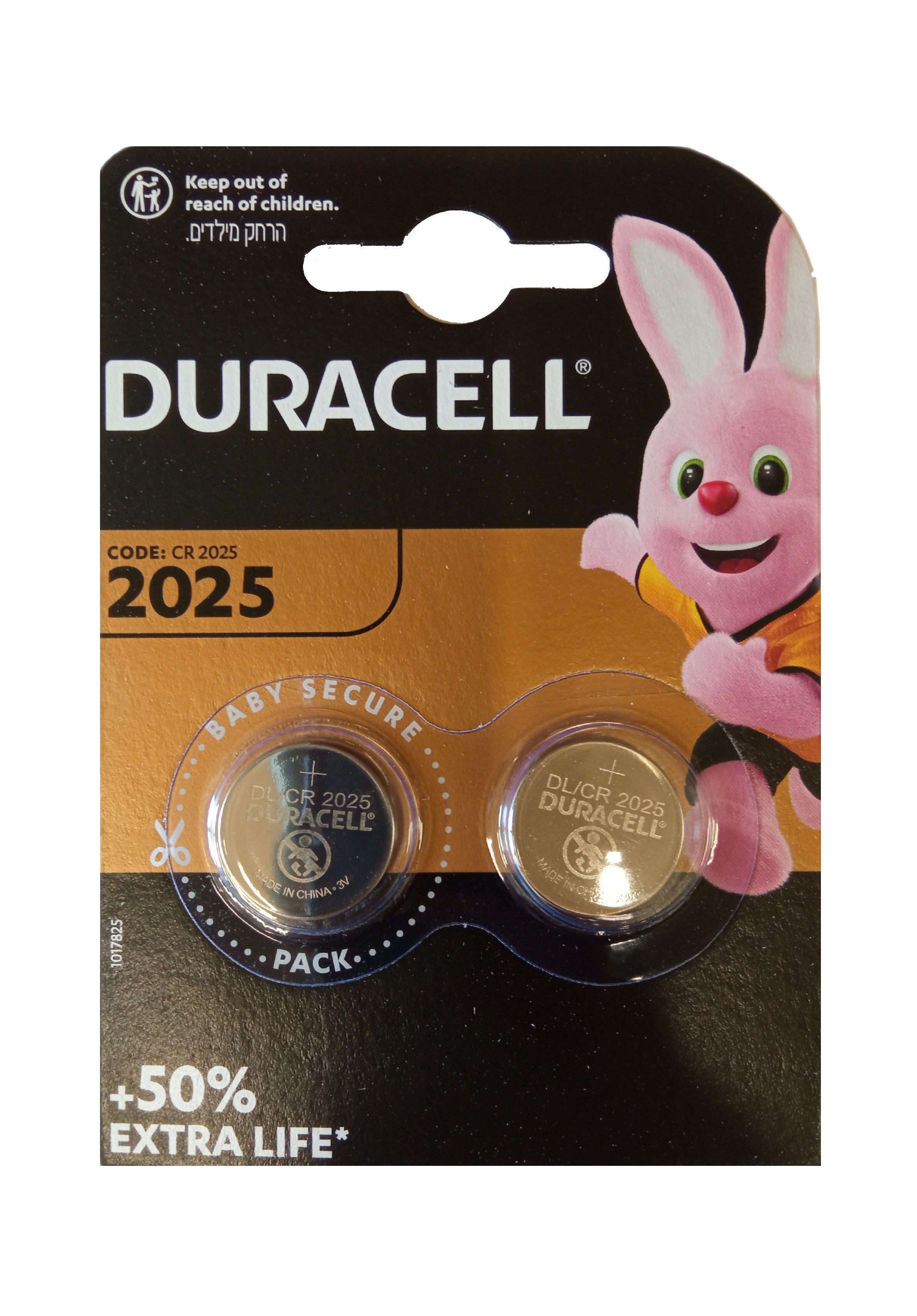 Duracell CR2025 Lithium Knopfzelle 2er Blister 3V DL2025 2025