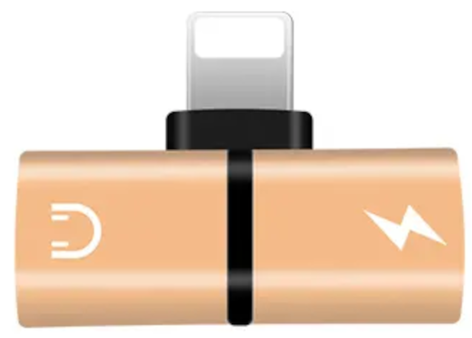 EWANTO für iOS für Apple für iPhone 5 bis 13 X Xr Xs Max für Ipad (m) auf für Apple iPhone 5 bis 13 X Xr Xs Max für Ipad Ladeadapter (w)  Audio Stecker rosegold (w) Splitter zum Musik Hören Aufladen gleichzeitig Charger LCR-01