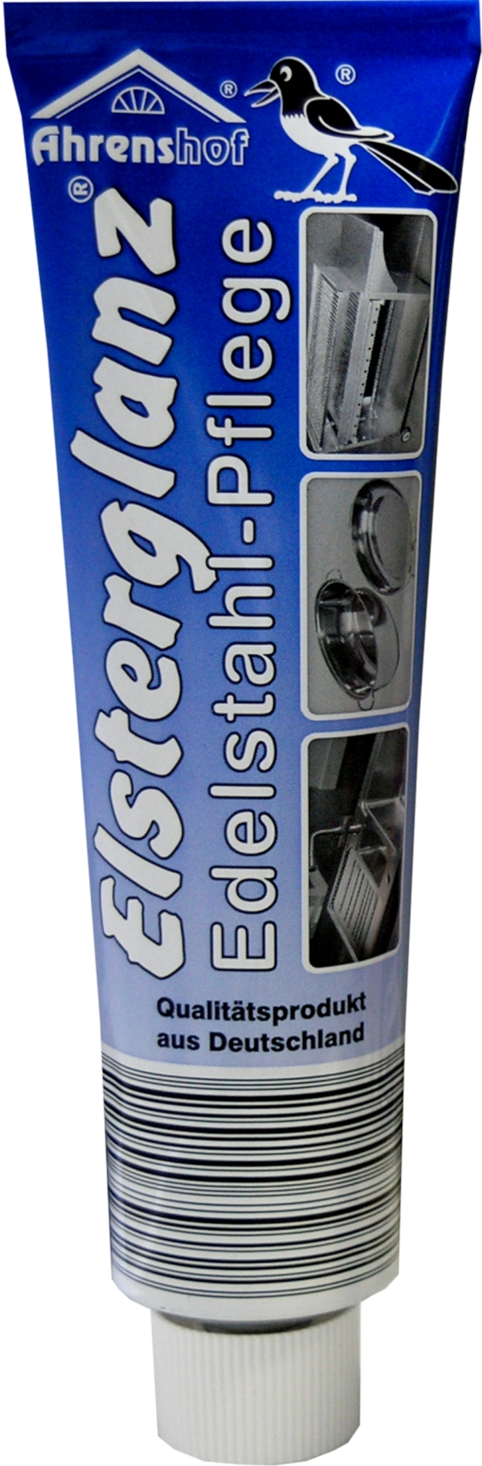 Ahrenshof 50x Elsterglanz Edelstahl Pflege Polierpaste für Pfannen Herdplatten blanken Kesseln und Töpfen aus Edelstahl Poliermittel 150 ml