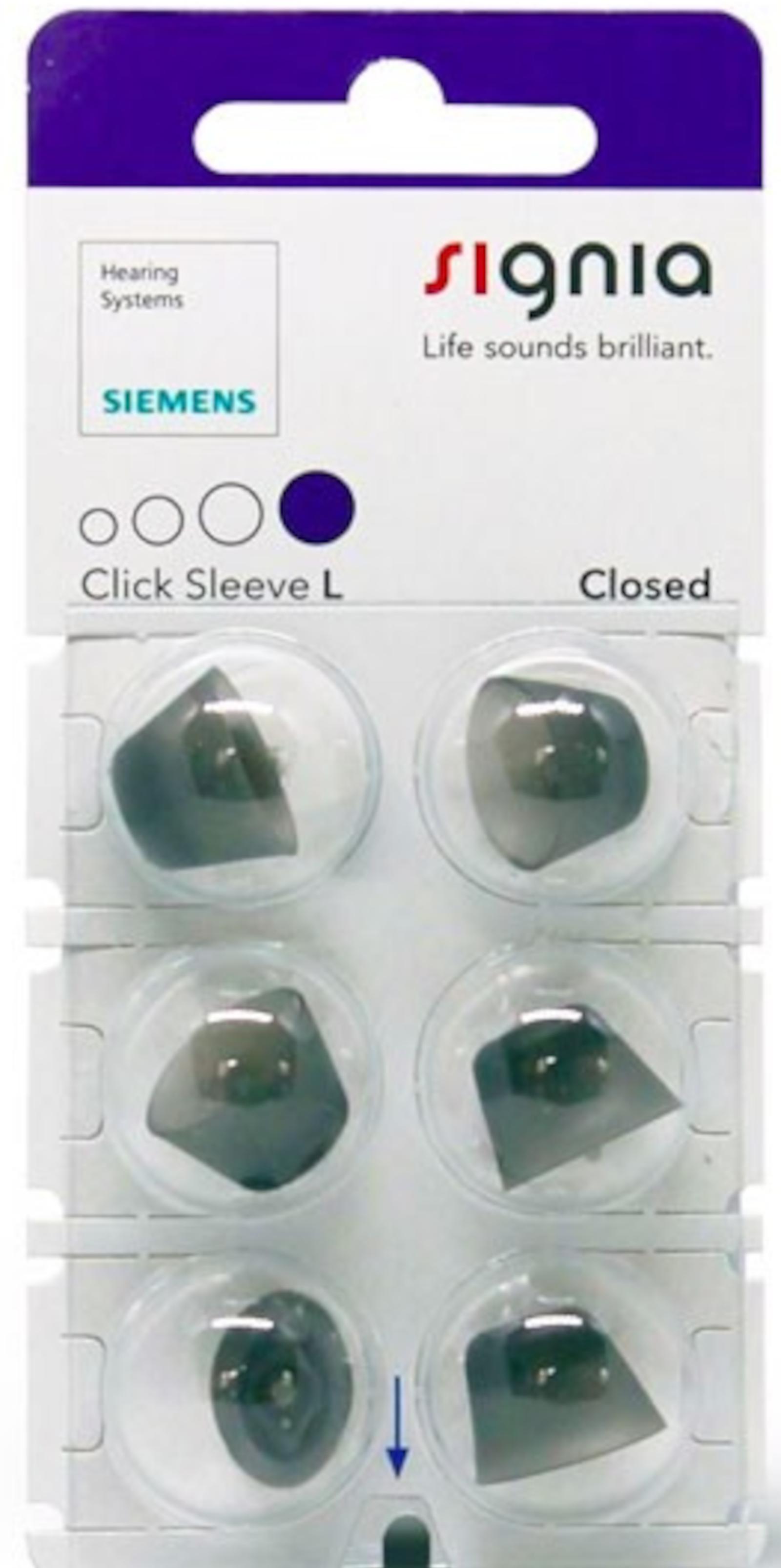 Signia Click Sleeve Closed L Domes 6er Blister Lila Hörgeräteschirmchen Silikon connexx 10951151 Signia Click Sleeve Closed L Domes 6er Blister Lila Hörgeräteschirmchen Silikon connexx 10951151