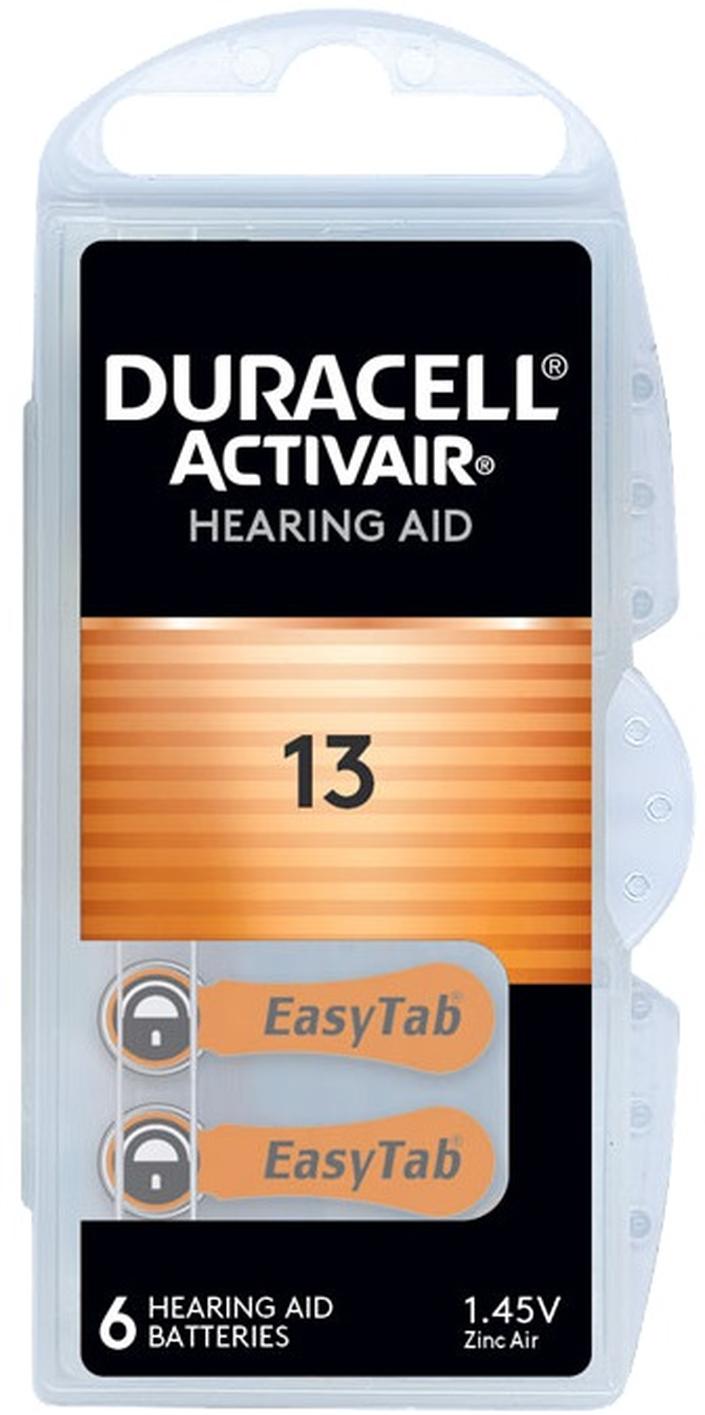 Duracell Activair Gr. 13 Hörgerätebatterien 6er Blister PR48 Orange 24606 7300
