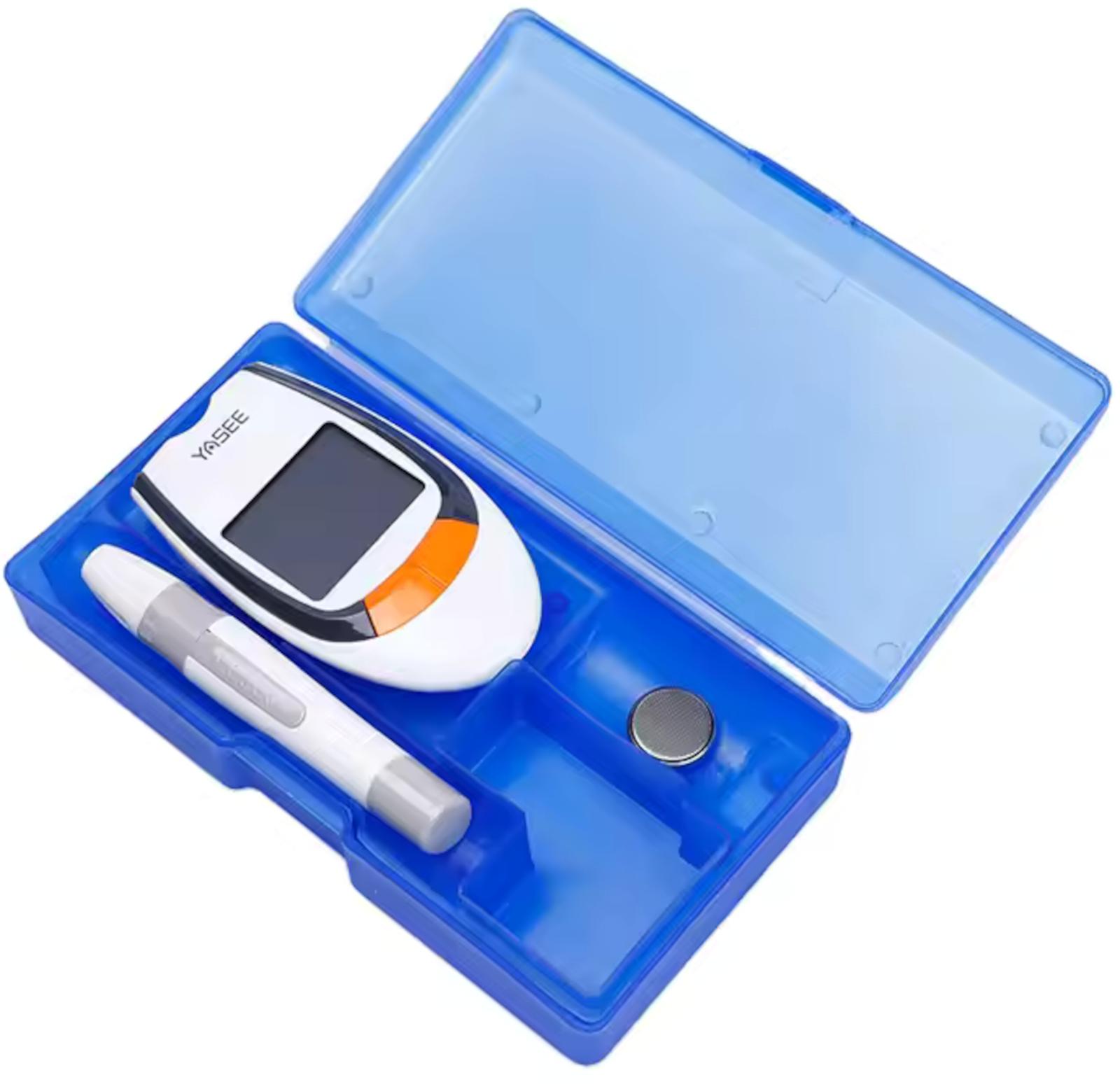 EWANTO Blutzuckermessgerät Glucometer Diabetes Diagnostik Bluttest Blutzuckermessung Selbstkontrolle Schmerzfrei stechen APBSW-00