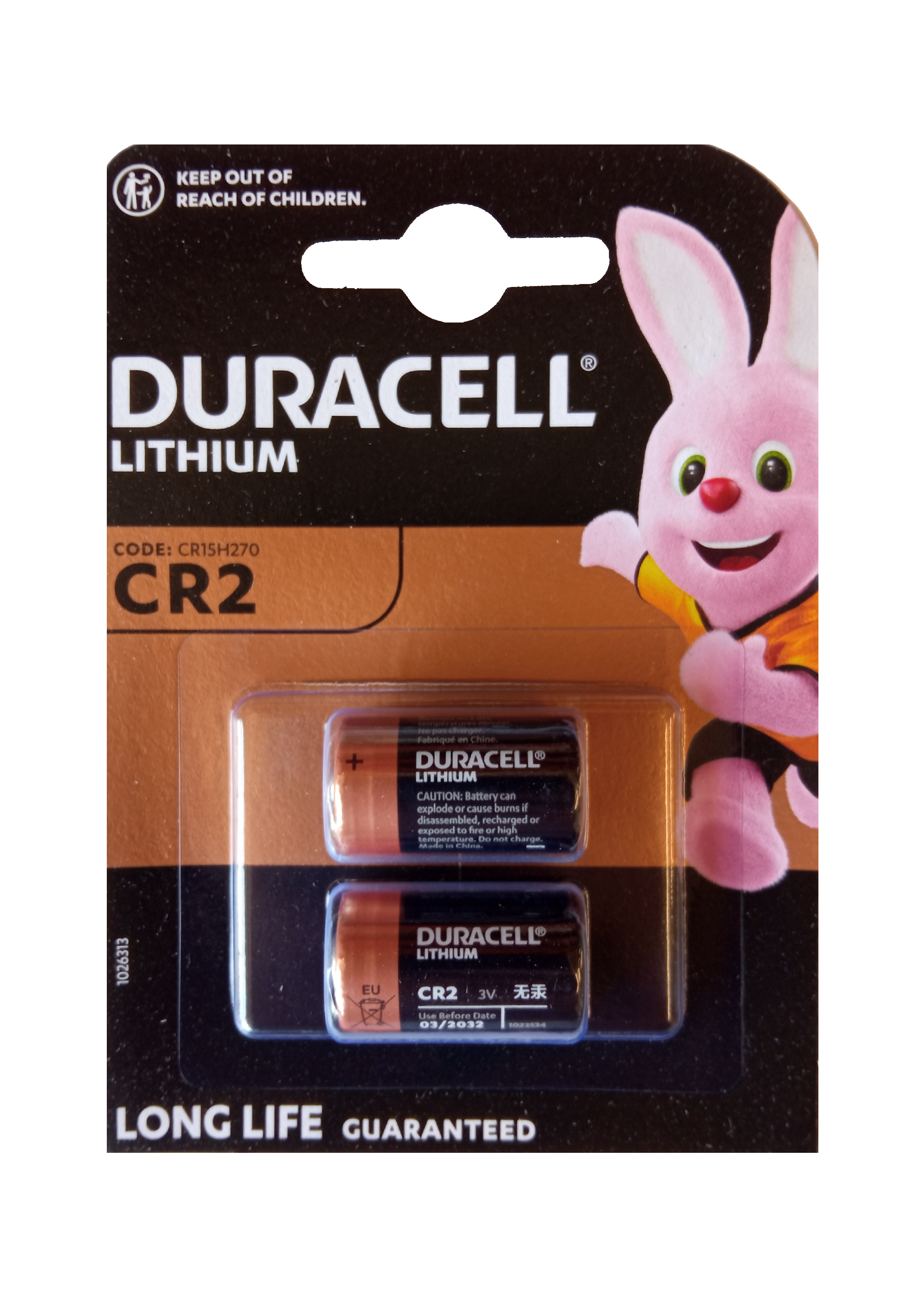 Duracell 3V Lithium, 2er Blister High Power Lithium Batterien CR15H270 CR-2 DLCR2 CR2