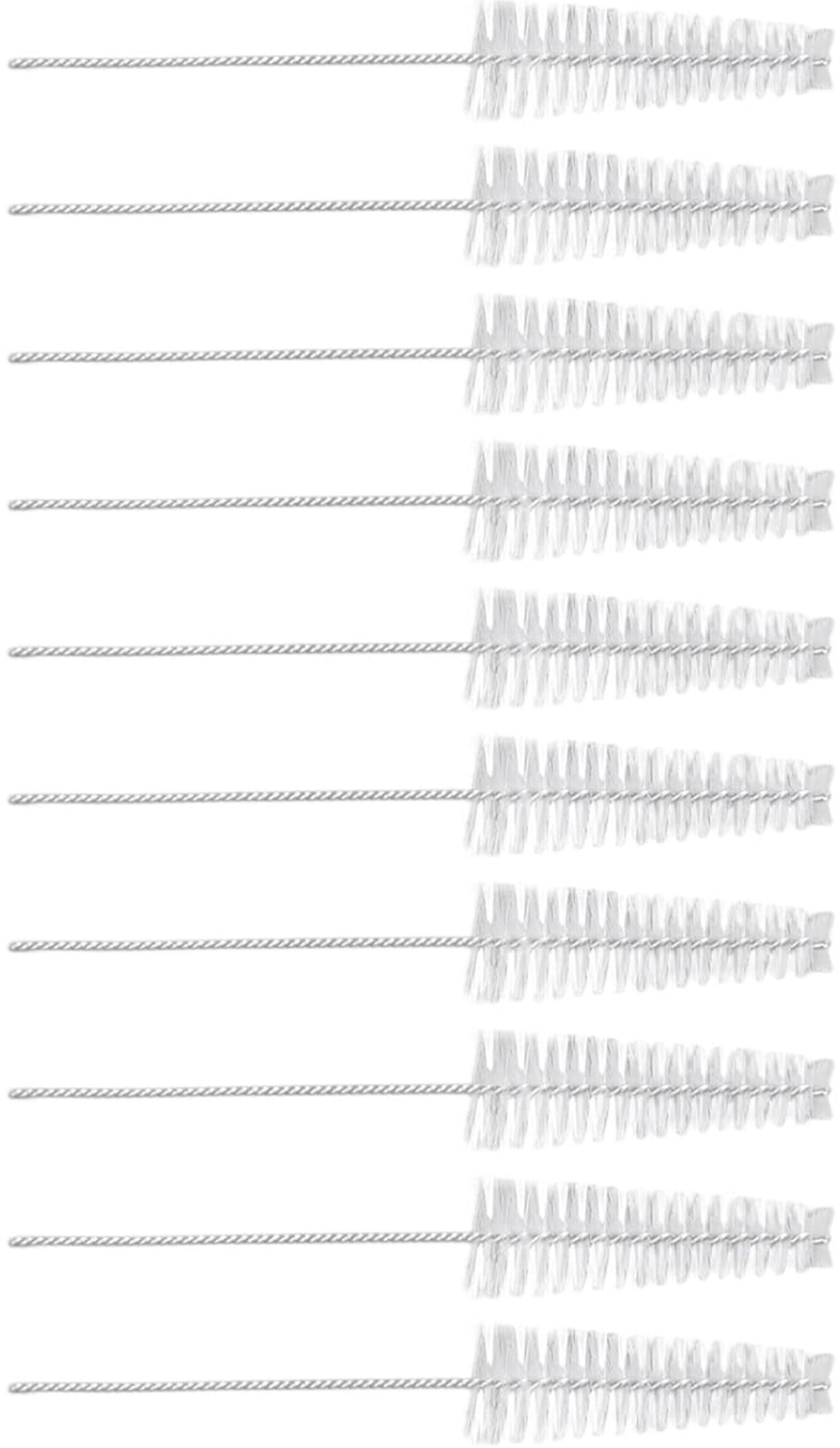 EWANTO 10er Universale 7 mm Reinigungsbürsten Kleine Nylon-bürsten Haarentlüftungsrohr Reinigungswerkzeug für Löcher Rohre Multifunktionale Bürsten RENG-10
