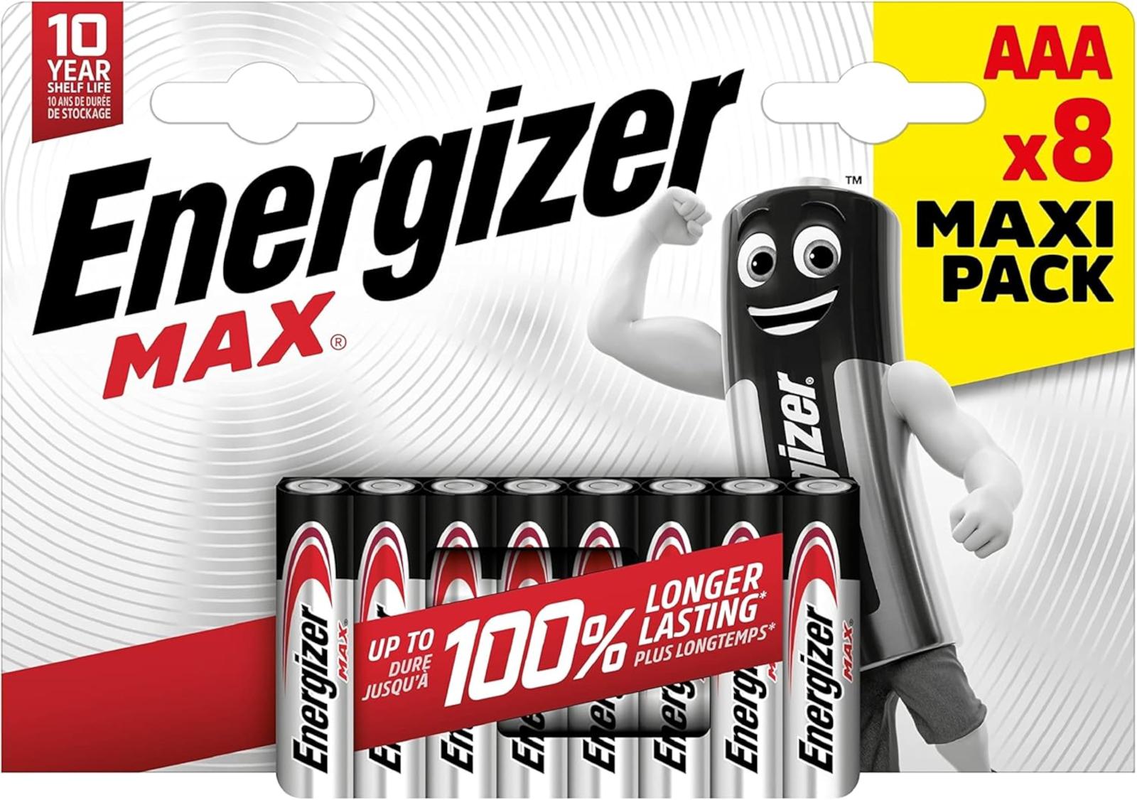 Energizer 12x Max AAA 8er Blister LR03 Micro Batterie 1,5V
