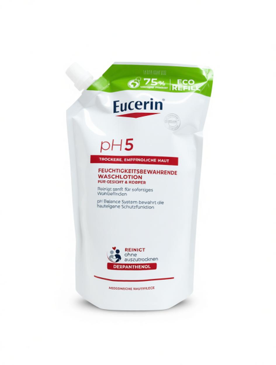 Beiersdorf Eucerin  pH5 750ml Feuchtigkeitsbewahrende Waschlotion trockene empfindliche Haut für Gesicht und Körper pH Balance System 63084