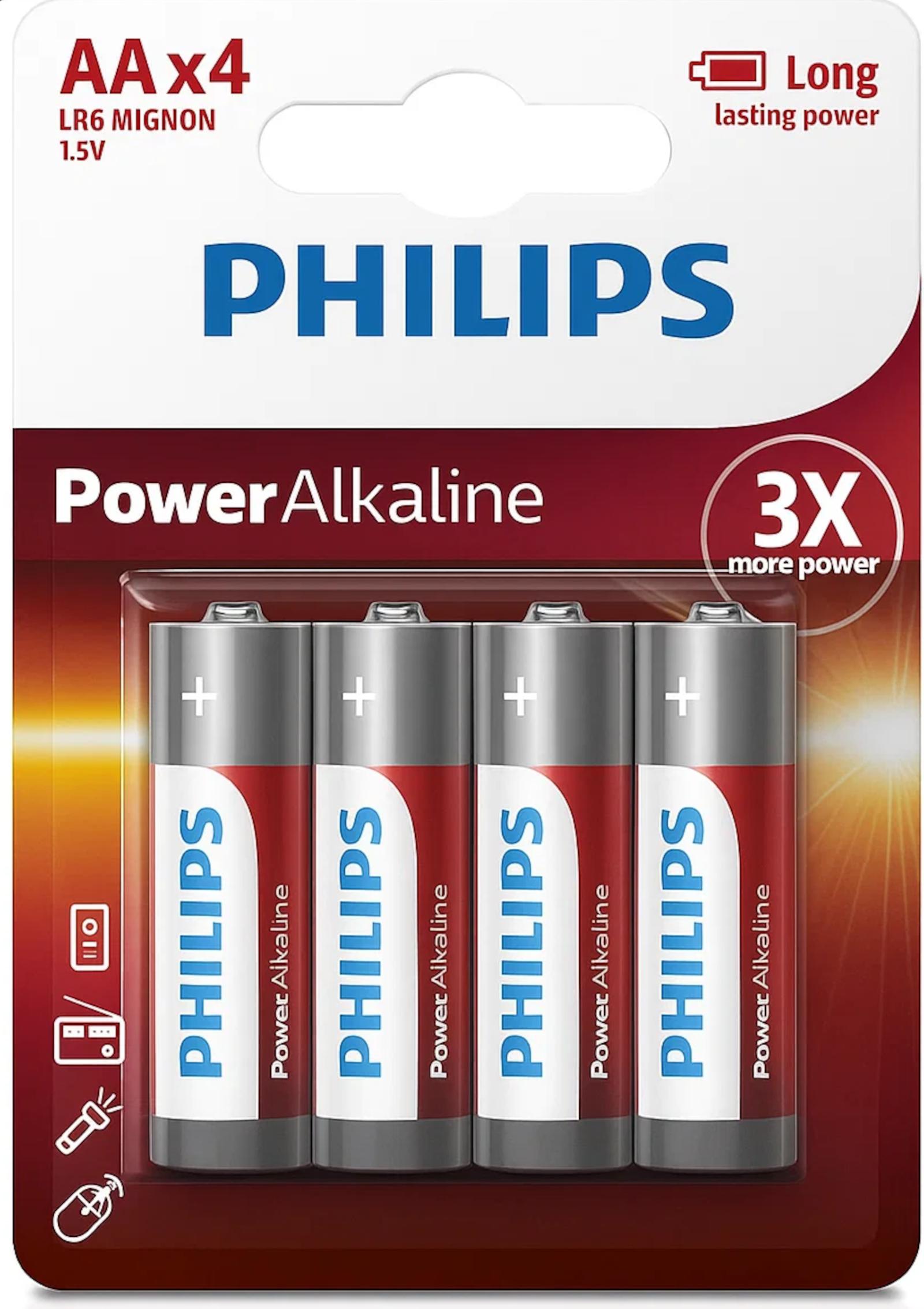 Philips Power Alkaline 4er Blister AA LR6 1,5 V LR6P4B/10