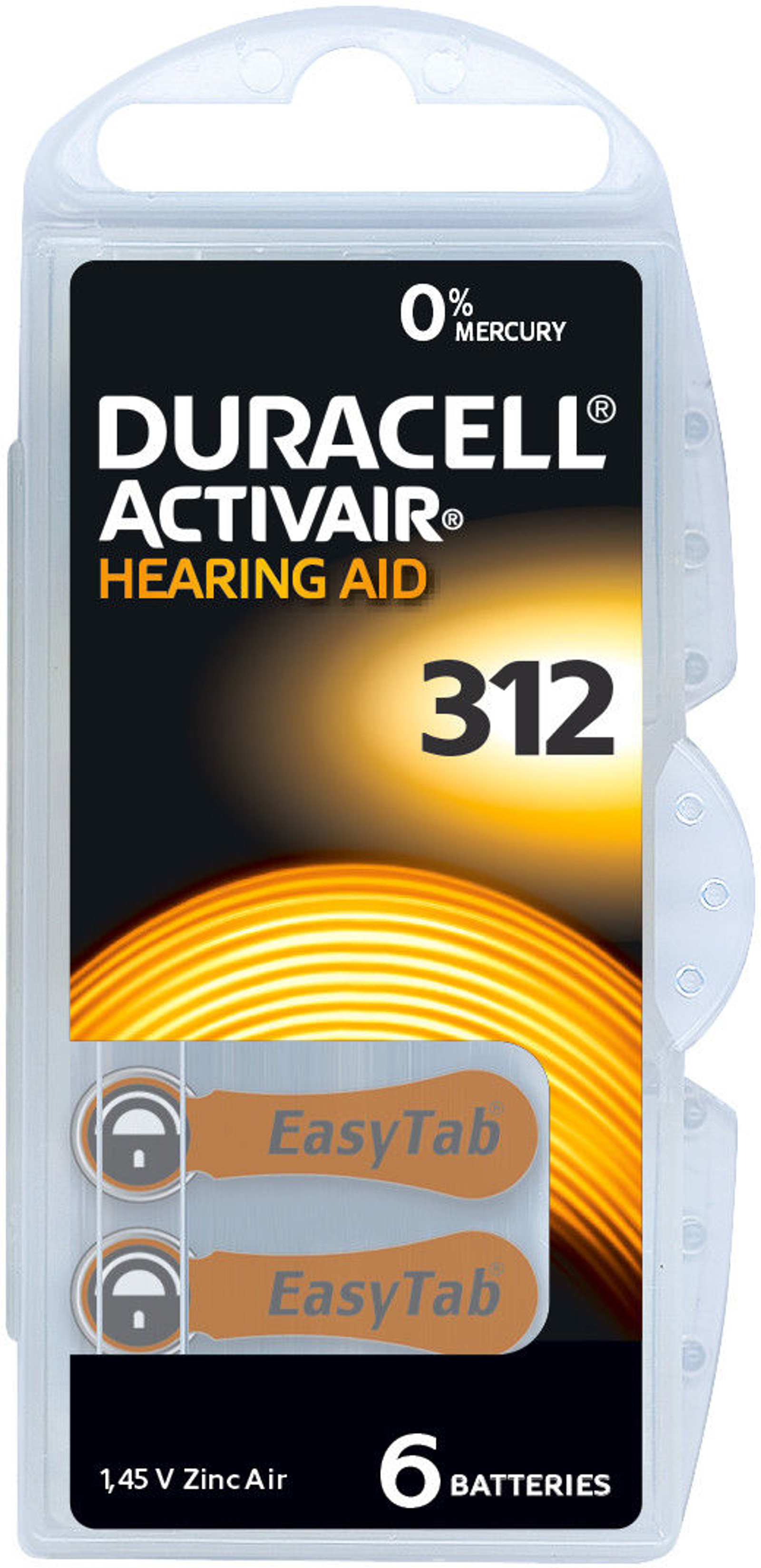 EWANTO_de__L1883__Duracell_24607777106_5342MsxUorkfPBCMJ Duracell Activair Gr. 312 Hörgerätebatterien 6er Blister PR41 Braun 24607 Hearing Aid 24607777106