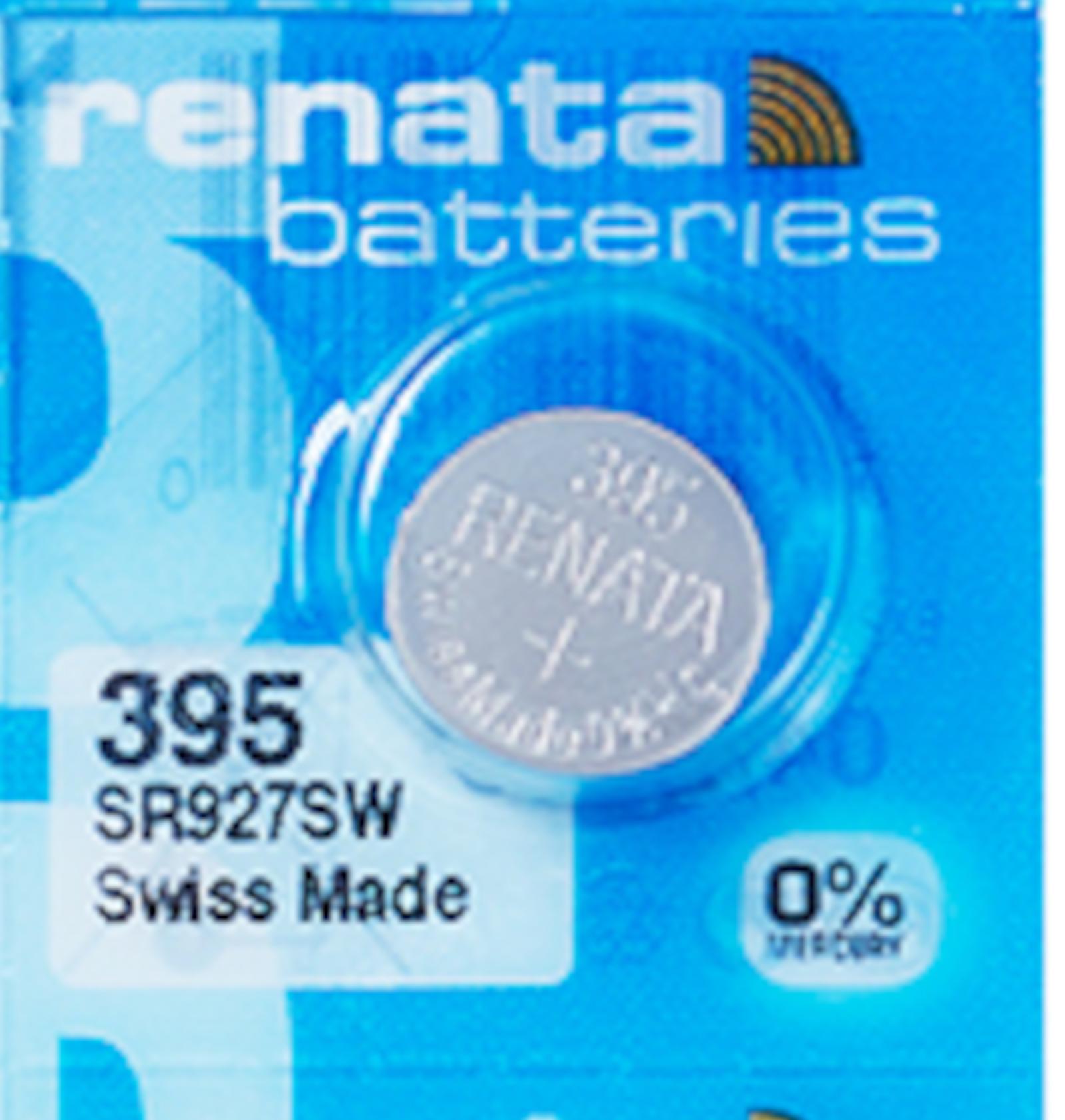 Renata 395 Uhrenbatterie  Silberoxid Knopfzelle Blister SR927SW 1,55V 395