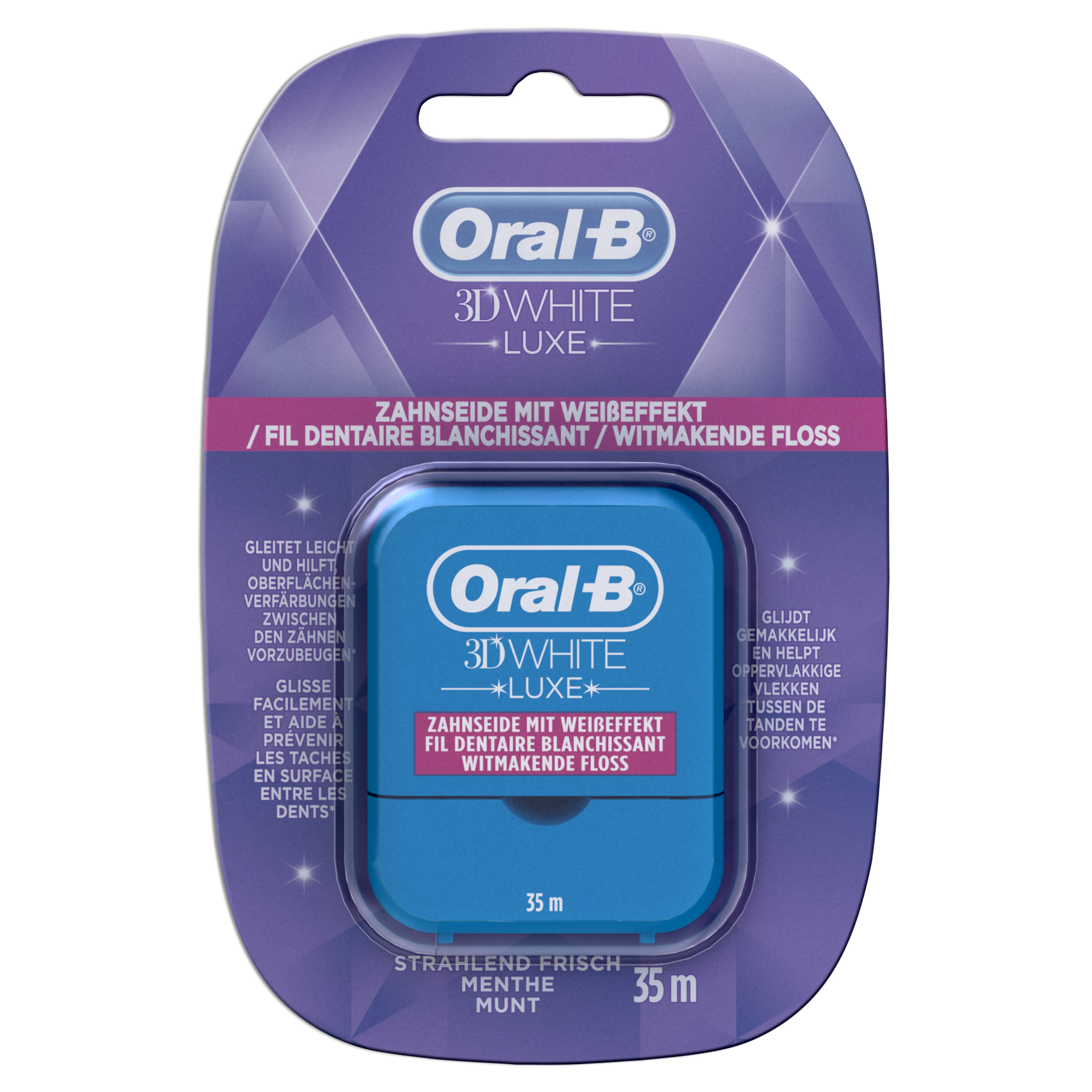 Oral-B 3D White Luxe Zahnseide 35m mit Weißeffekt Minze Whitening Floss 