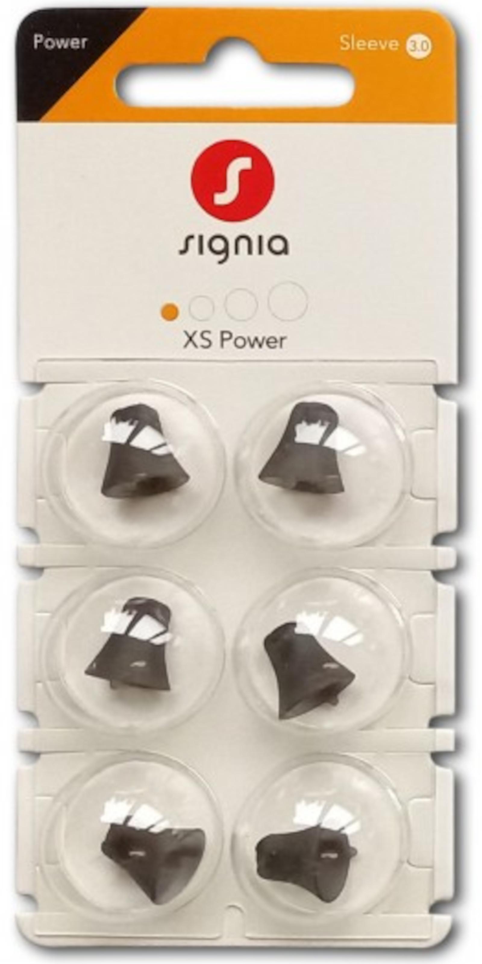 Signia Sleeve 3.0 Power XS Domes 6er Blister Orange Hörgeräteschirmchen Silikon connexx 10997192