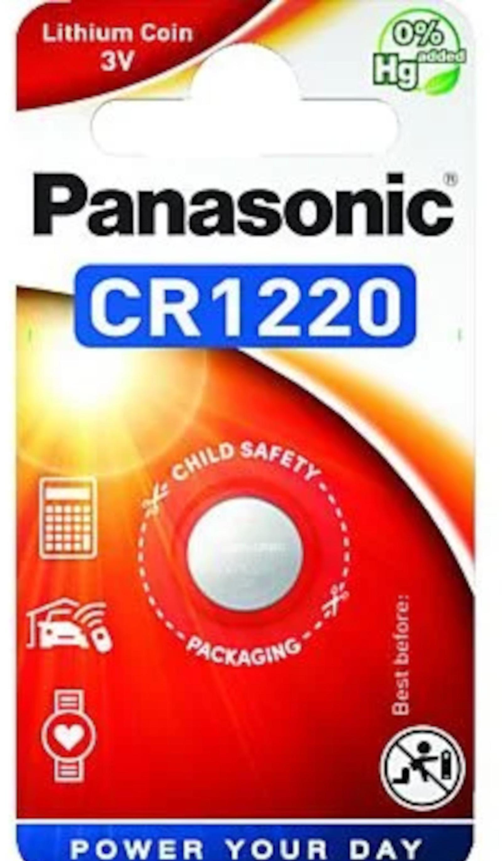 Panasonic 1er Blister CR1220 Lithium Knopfzelle 3V CR-1220EL/1B CR-1220EL/1B