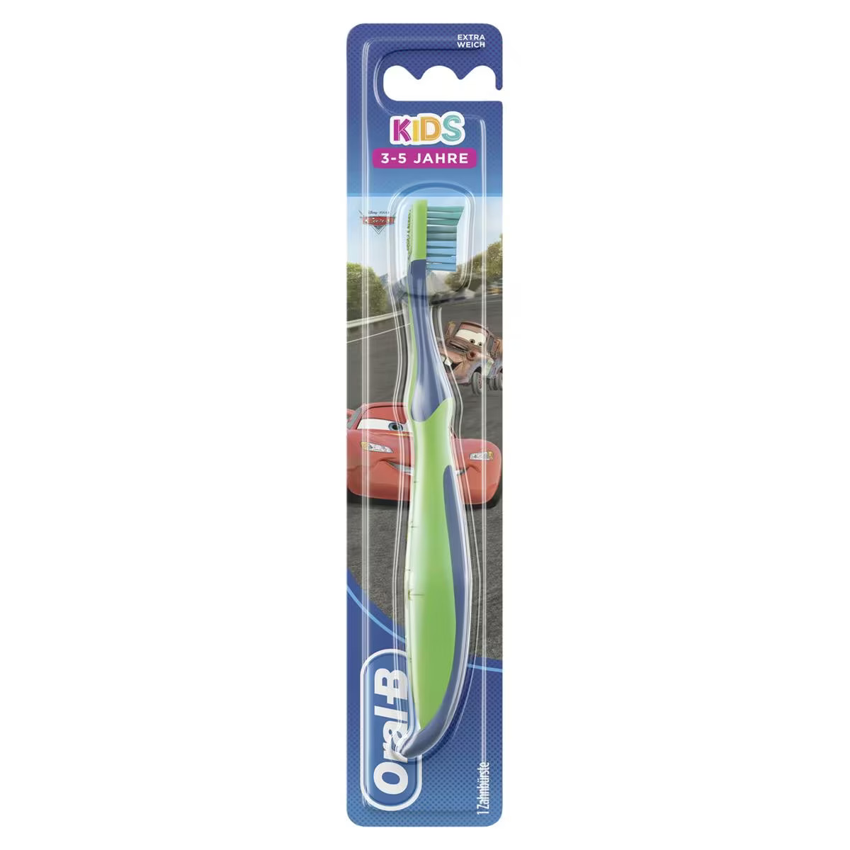 Oral-B Kids Cars Handzahnbürste mit weichen Borsten für Kinder von 3 bis 5 Jahren extra weich 91130316
