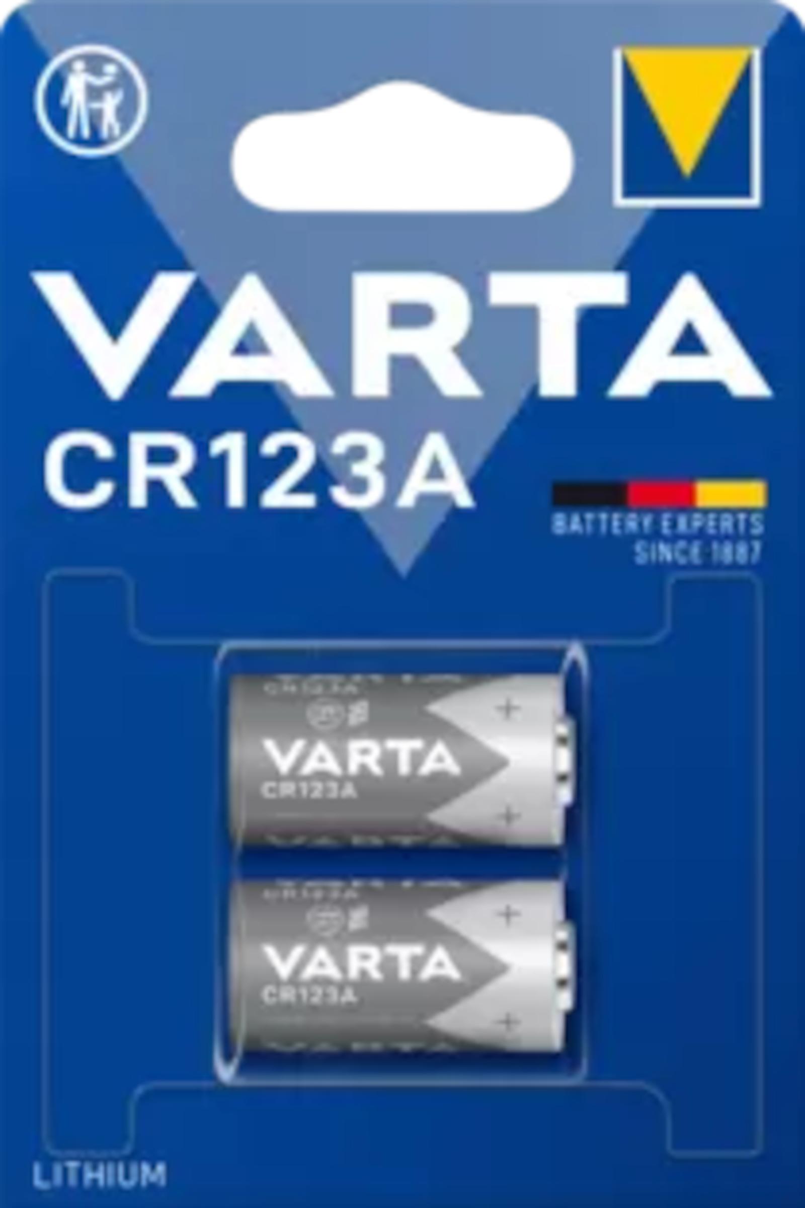 Varta 2er Blister CR123A Batterien 3V 06205 Primär Lithium Mangan 06205
