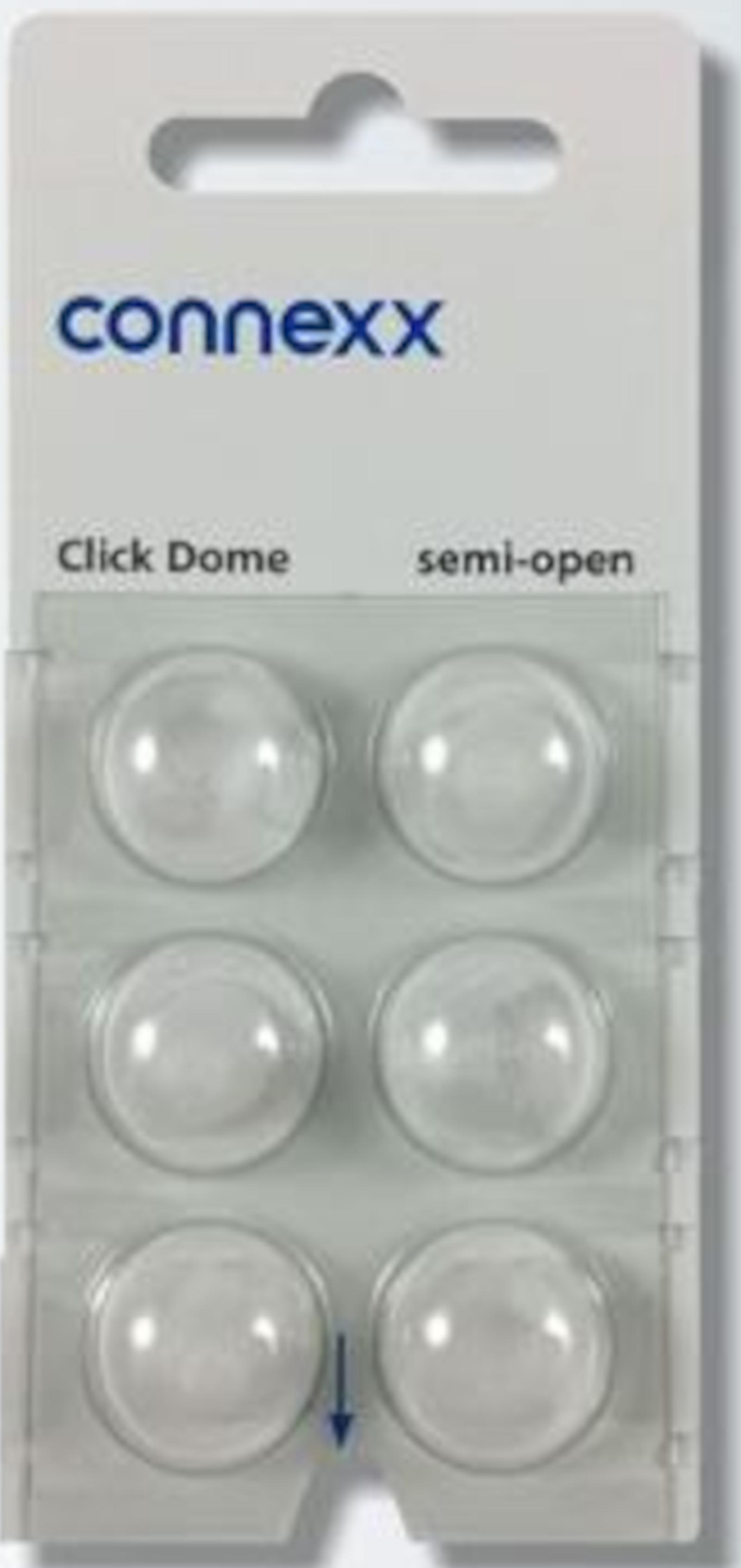 connexx Click Semi-open Domes 6er Blister Weiß Hörgeräteschirmchen Silikon 10670790
