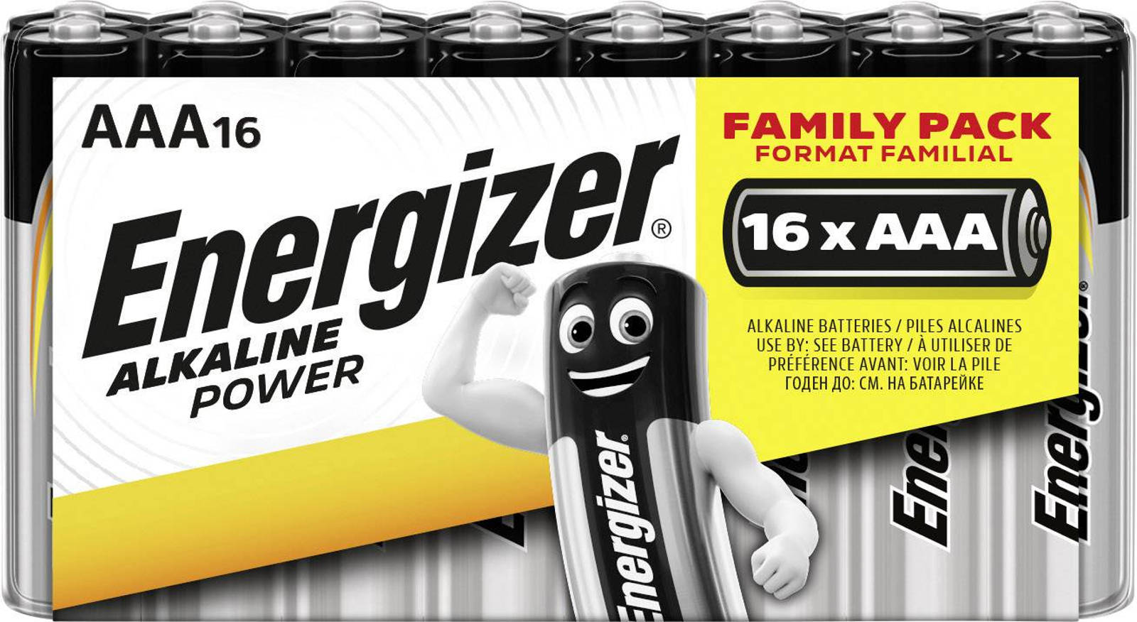 Energizer Alkaline Power AAA 16er Shrink Micro Batterie 1,5V LR03 E300171700