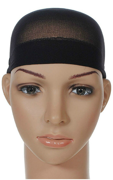 EWANTO Unterziehhaube, Perückenstrumpf, Perückenkappe 2er Pack aus flexiblem Nylon in schwarz HA-25
