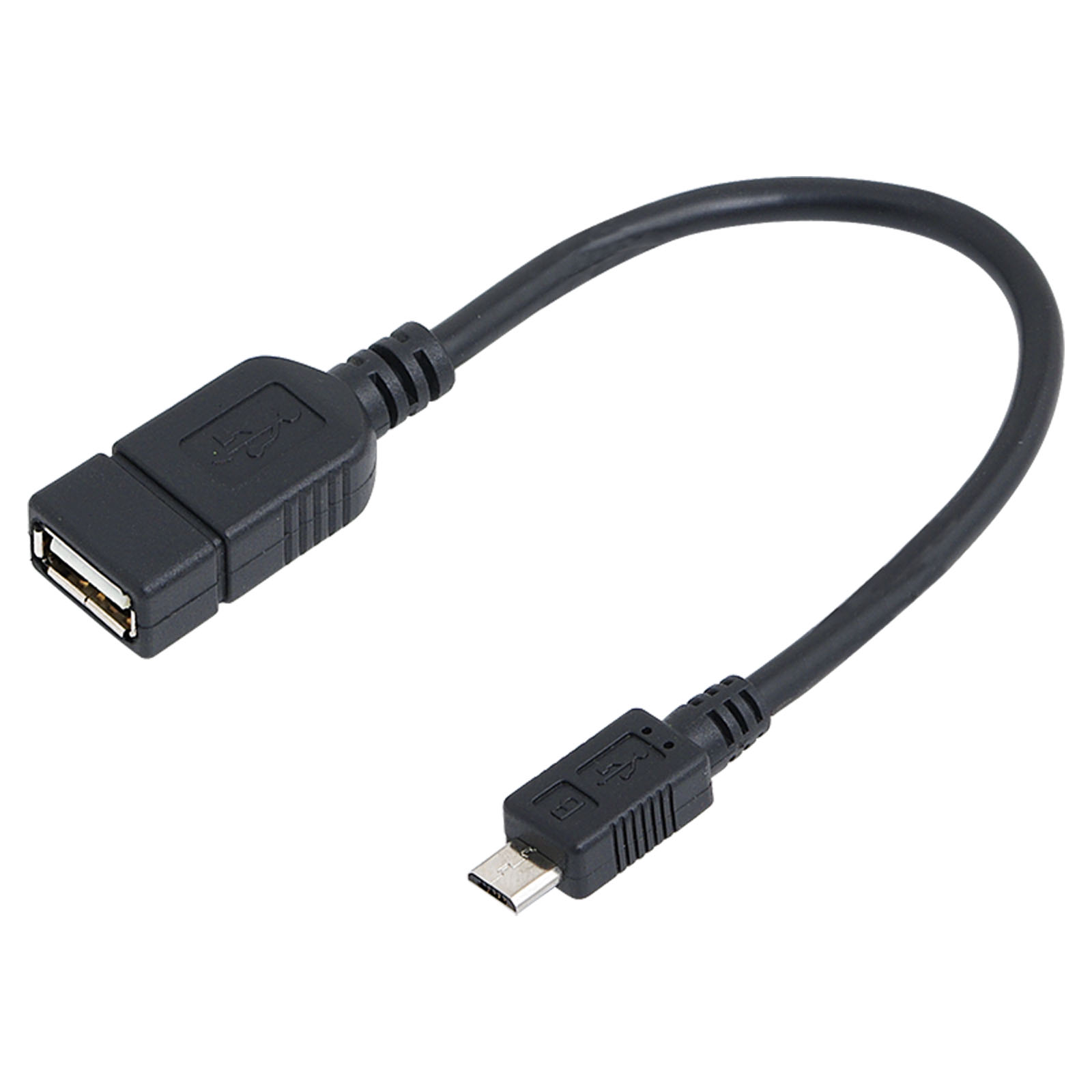 LogiLink Micro USB B/M to USB A/F OTG Adapter Kabel, 0,20m AA0035