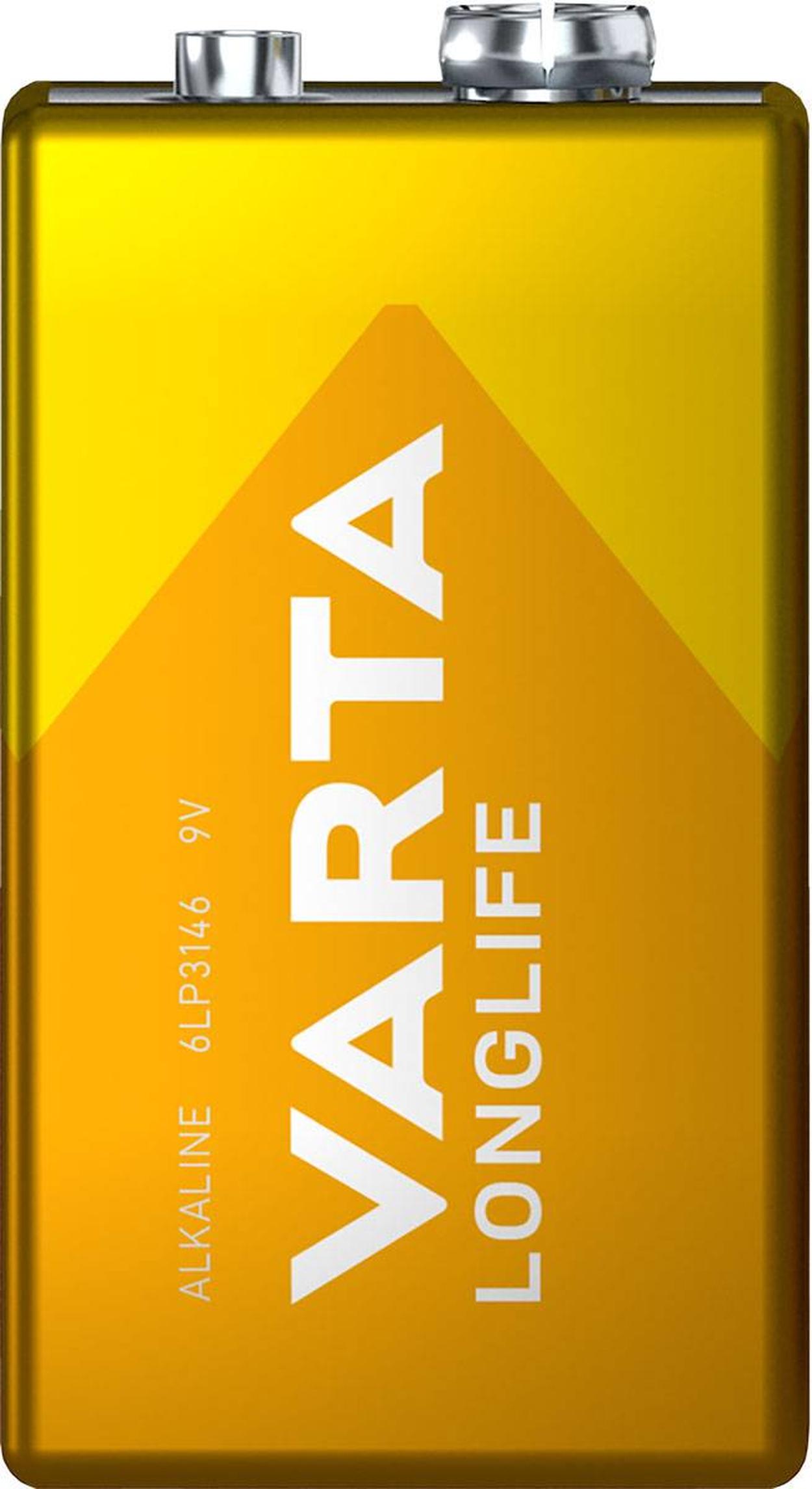 Varta Longlife 9V Block 6 LR 61 Batterie 4122 Alkaline 6LR61 Bulk 4122