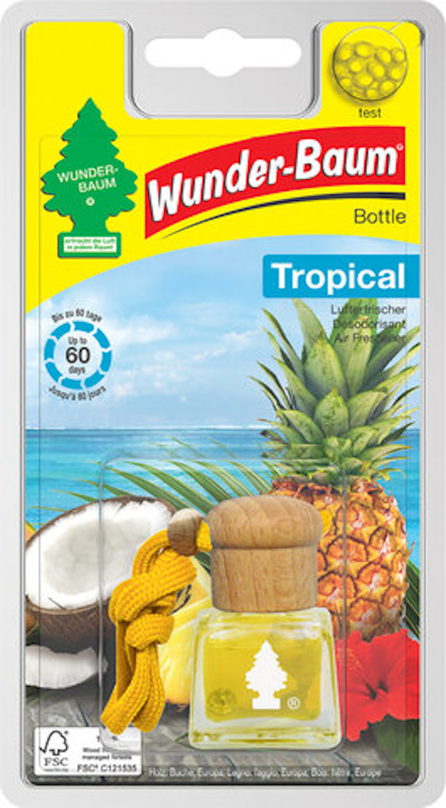 Wunder-Baum Lufterfrischer für das Auto Wunderbaum Duft Flakon Sorte Tropical 4,5ml air freshener