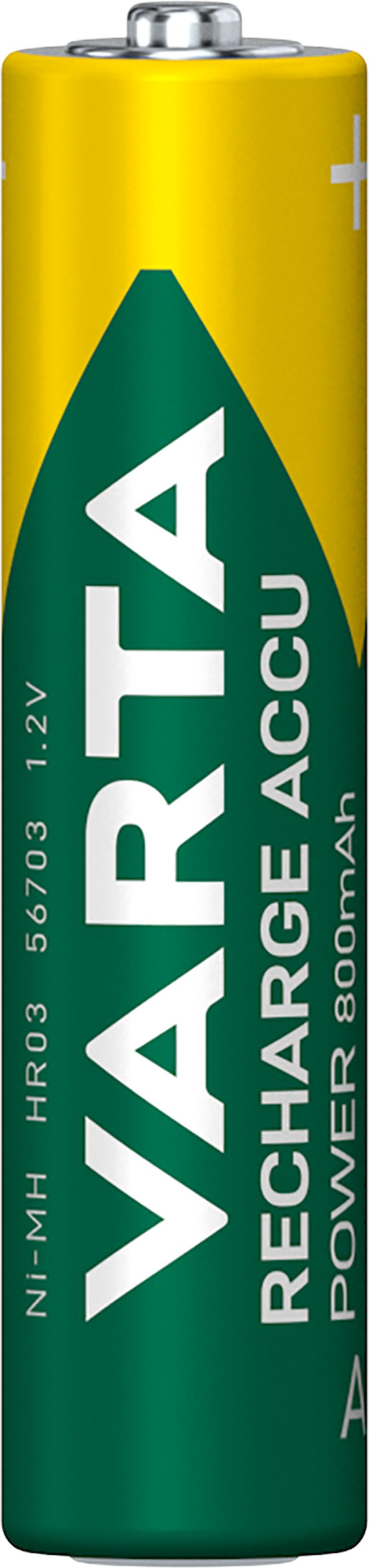 Varta 1 Zelle Varta Rechargeable Accu Ready2Use vorgeladener AAA Micro Ni-Mh Akku Bulk (800mAh) gem. § 12 Abs. 3 UStG 56703
