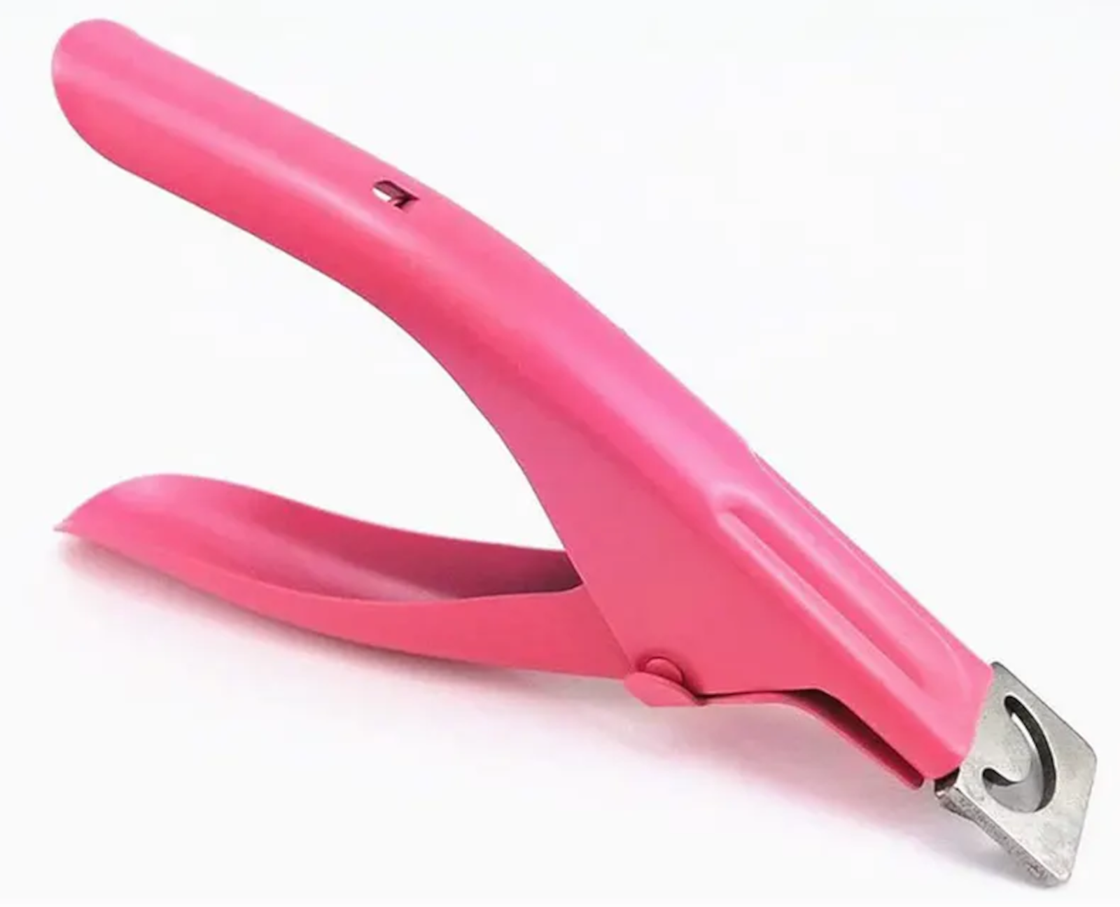 EWANTO Nagelknipser Tip Cutter Schneider für Kunstnägel Gelnägel Maniküre Werkzeug aus Edelstahl Pink TCP-01