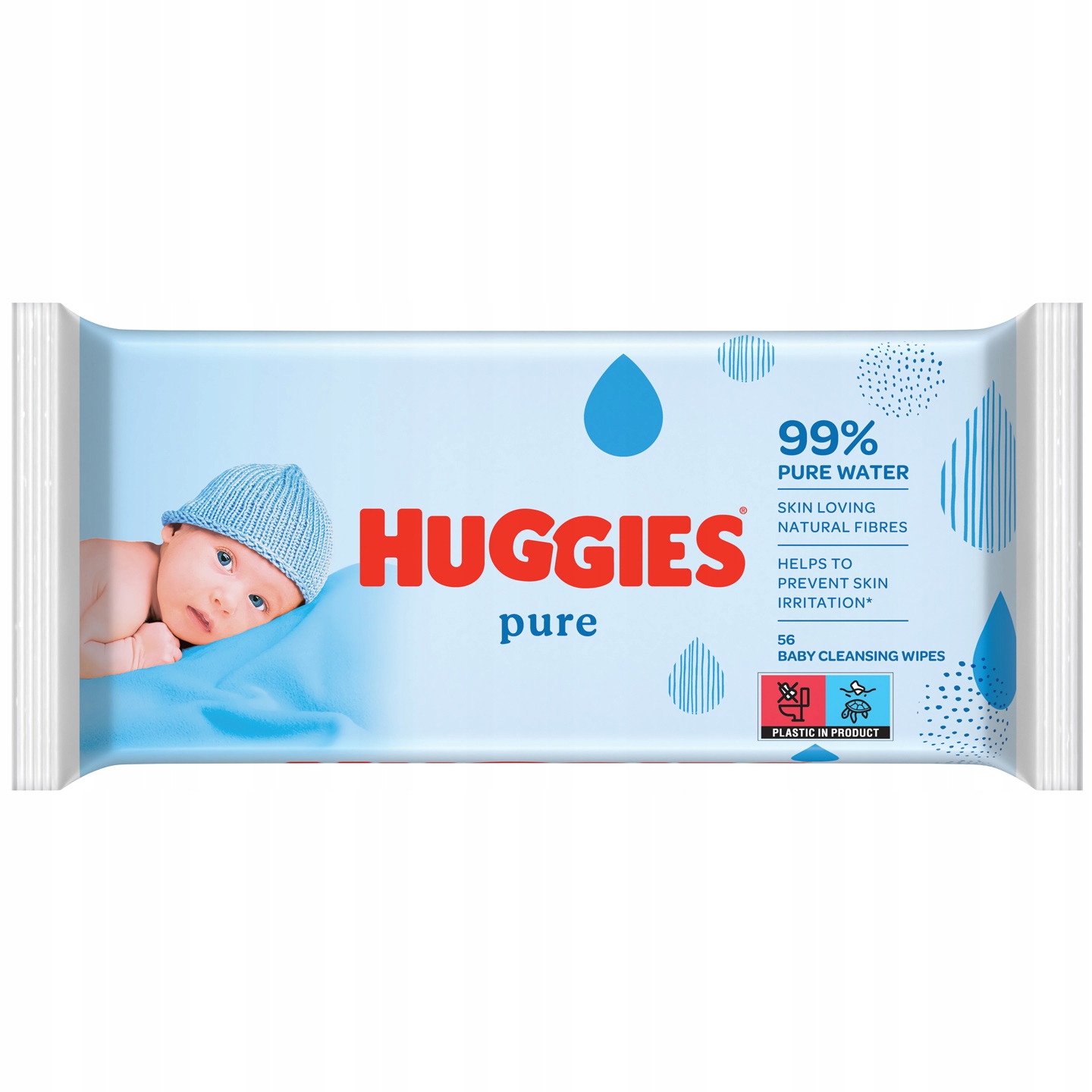 Huggies Pure Baby Wipes Feuchtigkeitstücher Babyduft 56 Stück Pure 