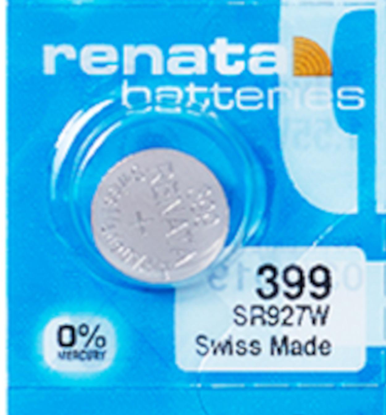 Renata 399 Uhrenbatterie Silberoxid Knopfzelle Blister SR927W 1,55V 399