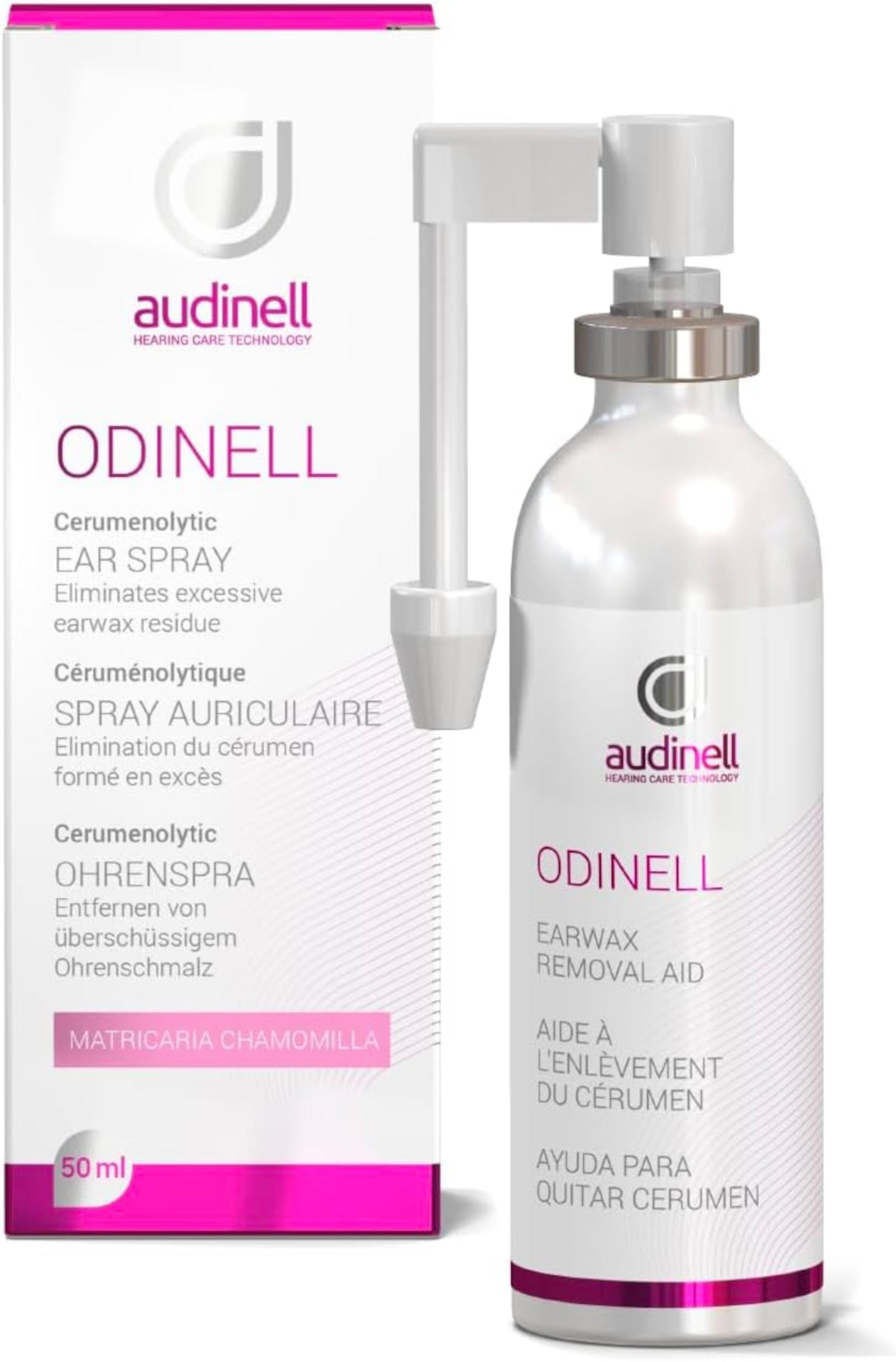 audinell Ohrenspray 50 ML - Ohrenreiniger für Erwachsene und Kinder Ohrenschmalz Entferner - mit oberflächenaktiven Substanzen NELL1ODN-59