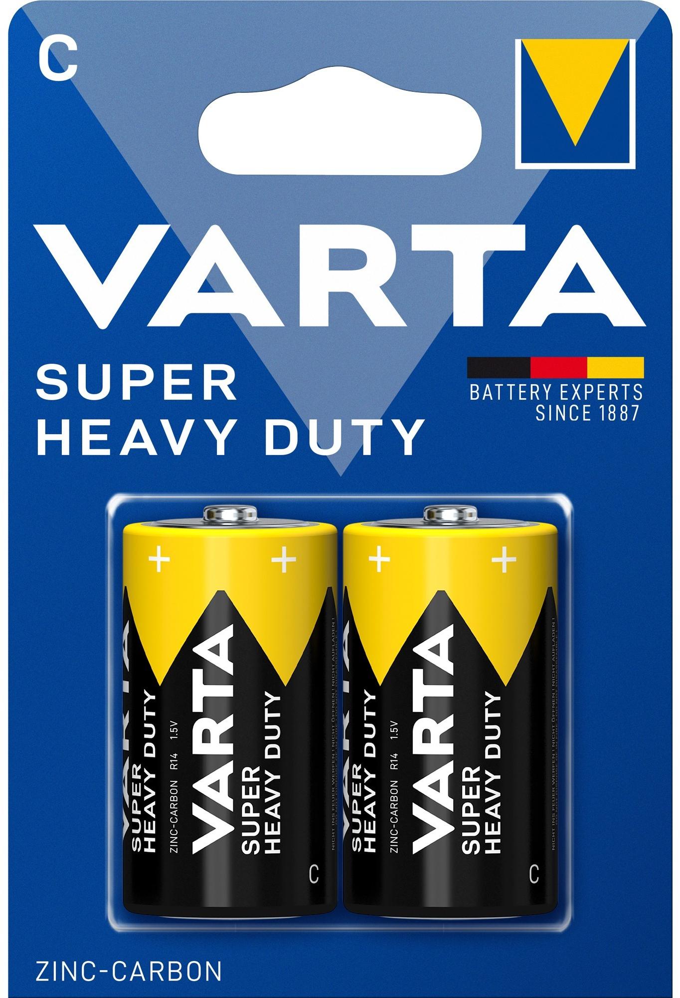 Varta Super Heavy Duty Baby C R14P R14 1,5V 20142 2er Blister Zink-Kohle Superlife 20142