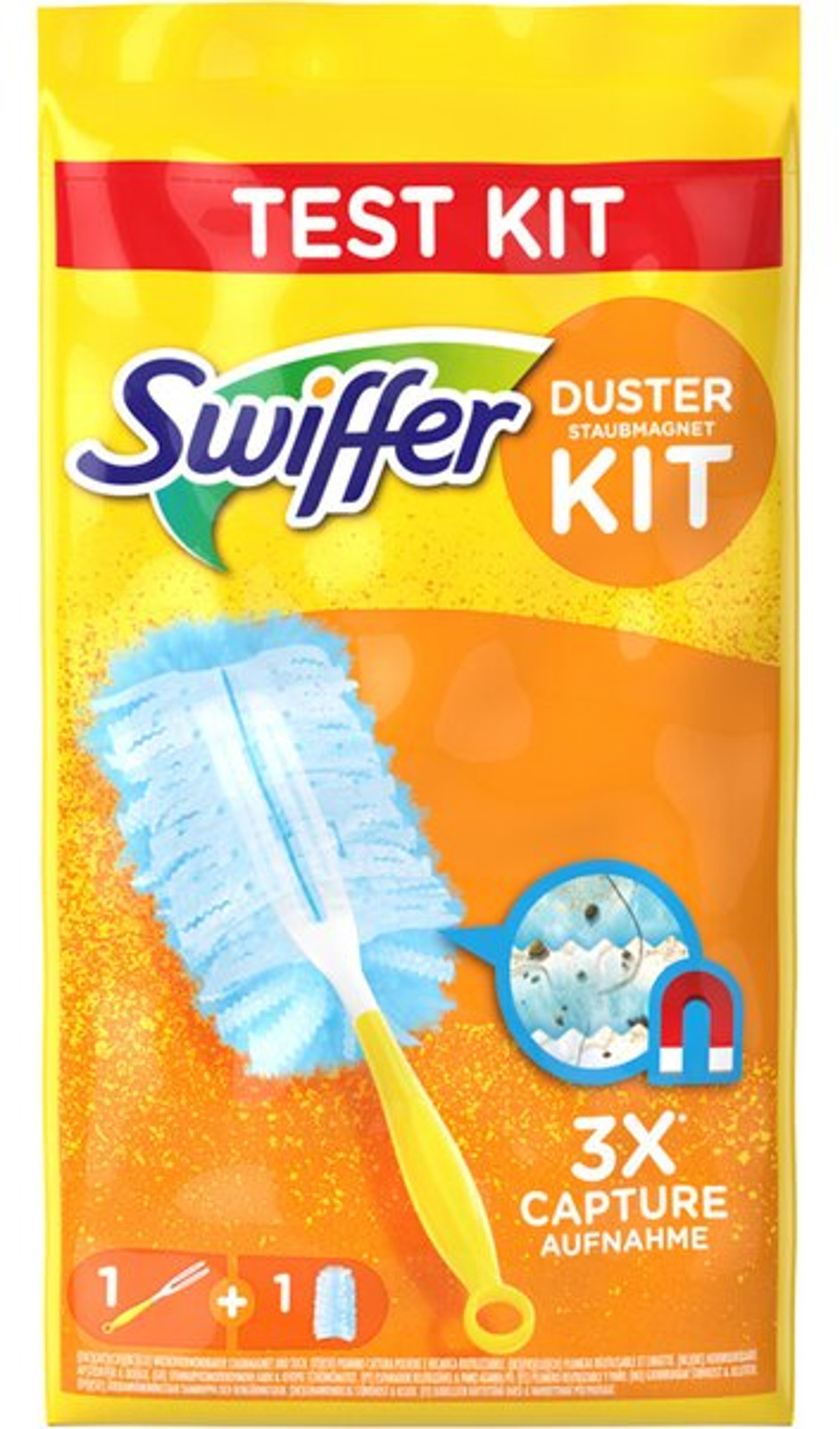 Swiffer Staubmagnet Starter Kit mit 1 Griff + 1 Tuch 
