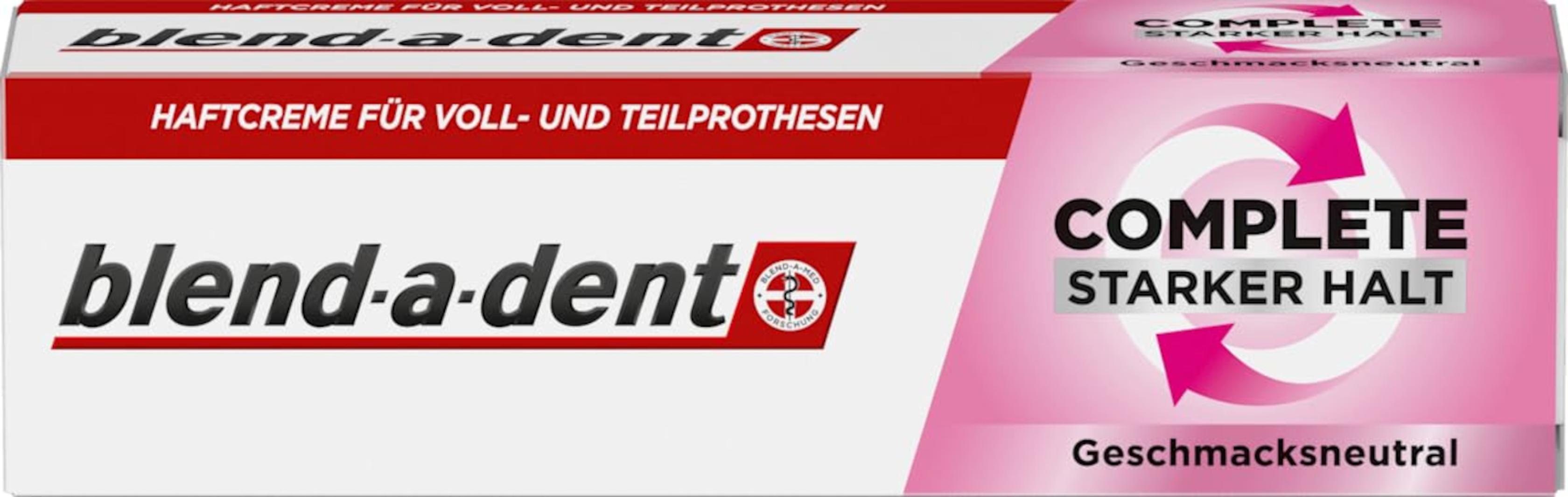blend-a-dent Complete Haftcreme Halt für Voll- und Teilprothesen Geschmack Neutral starker Halt 19683697