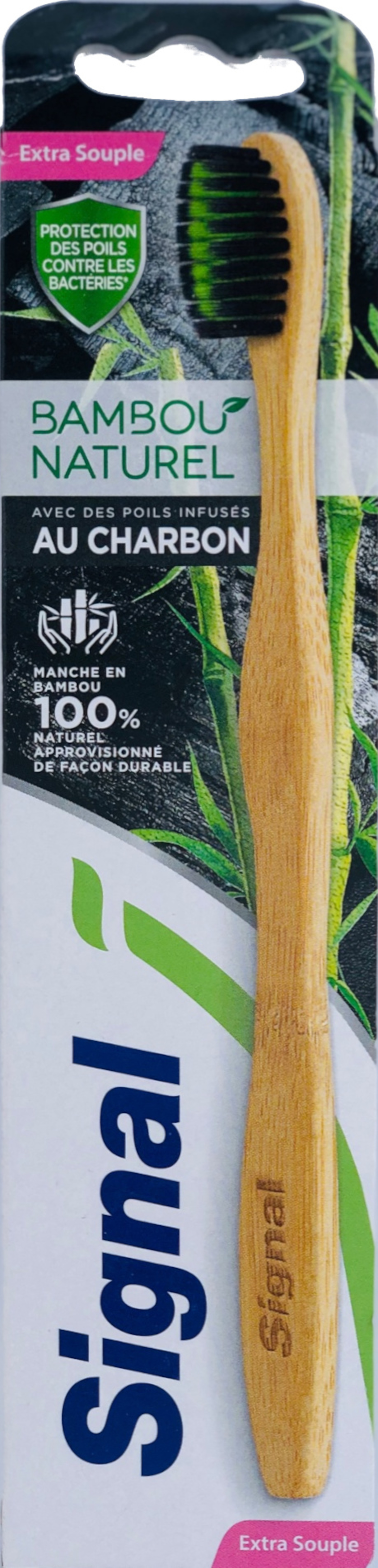 Signal Zahnbürste aus weichem Bambou Naturel, 100 Prozent natürlich 1 Stück Bambus 