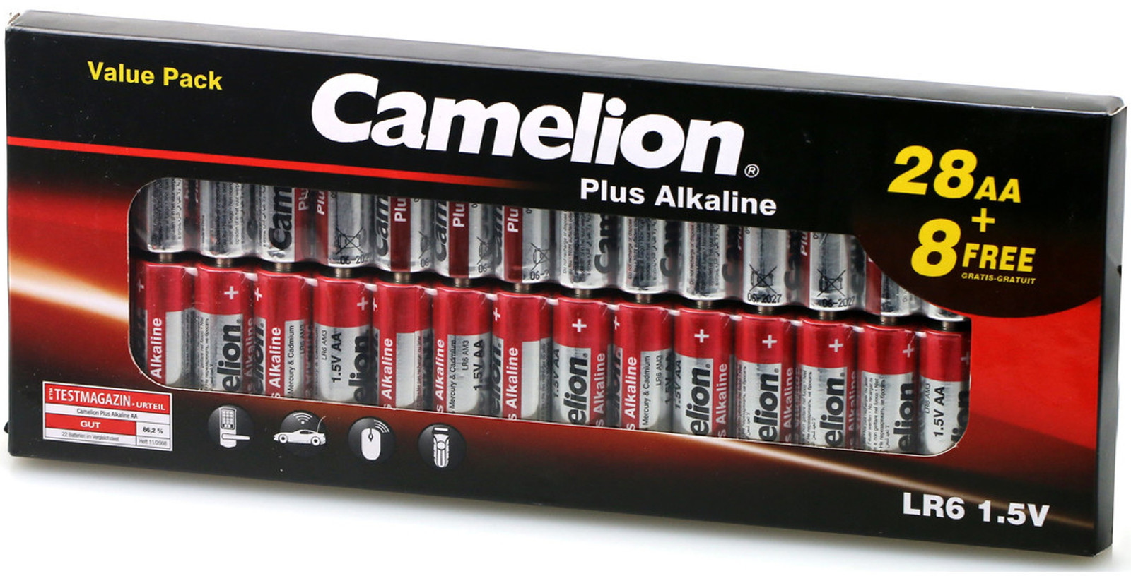 EWANTO_de__L12071__Camelion_11028806_6227H5UVCq9IbGoOS Camelion Plus Alkaline AA LR6 1,5V 28+8er Pack Mignon Batterien BP36 11028806