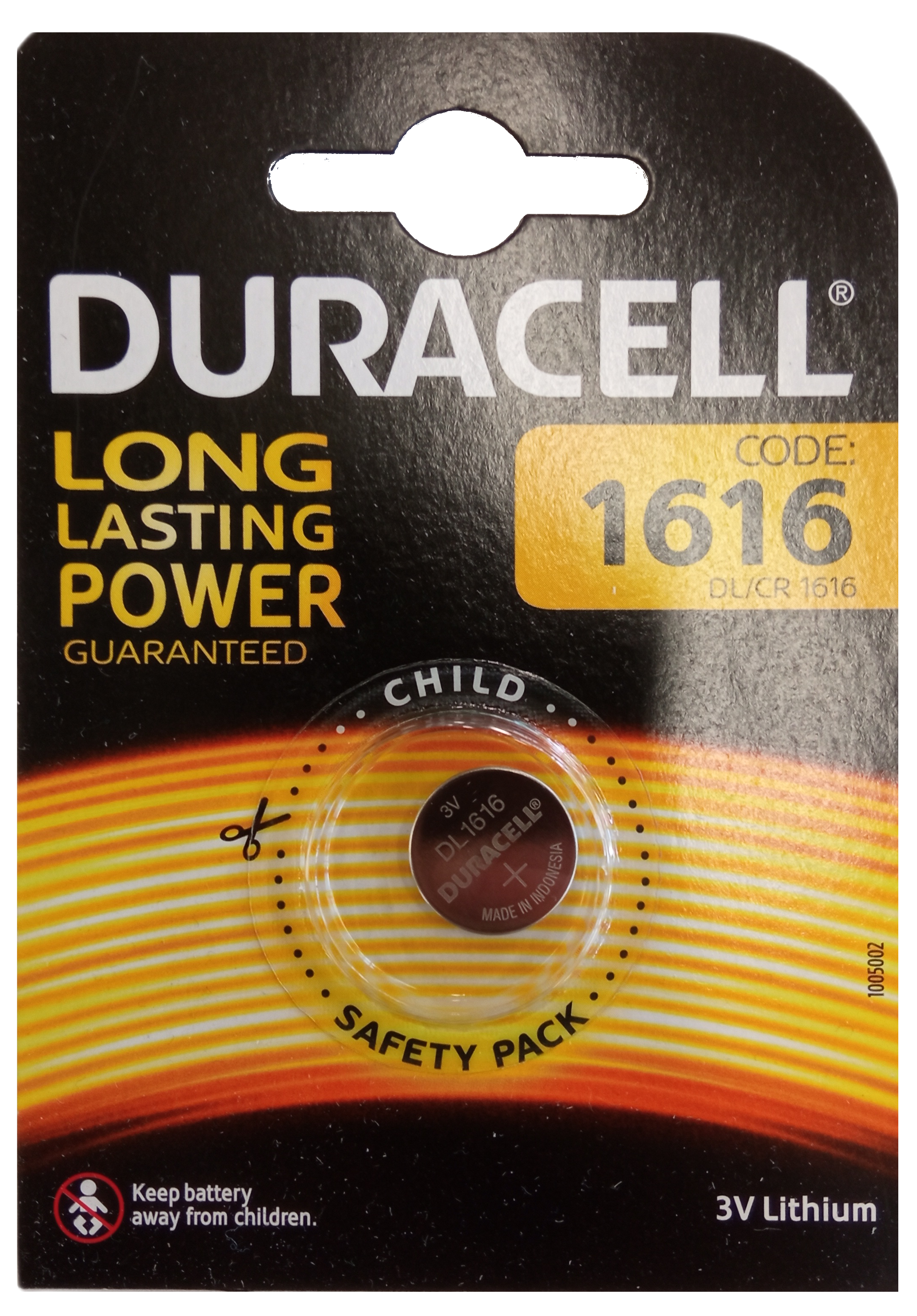 Duracell Lithium 3V Zelle 1er Blister CR1616 Knopfzelle Lithium Coin DL1616 BR1616 1616