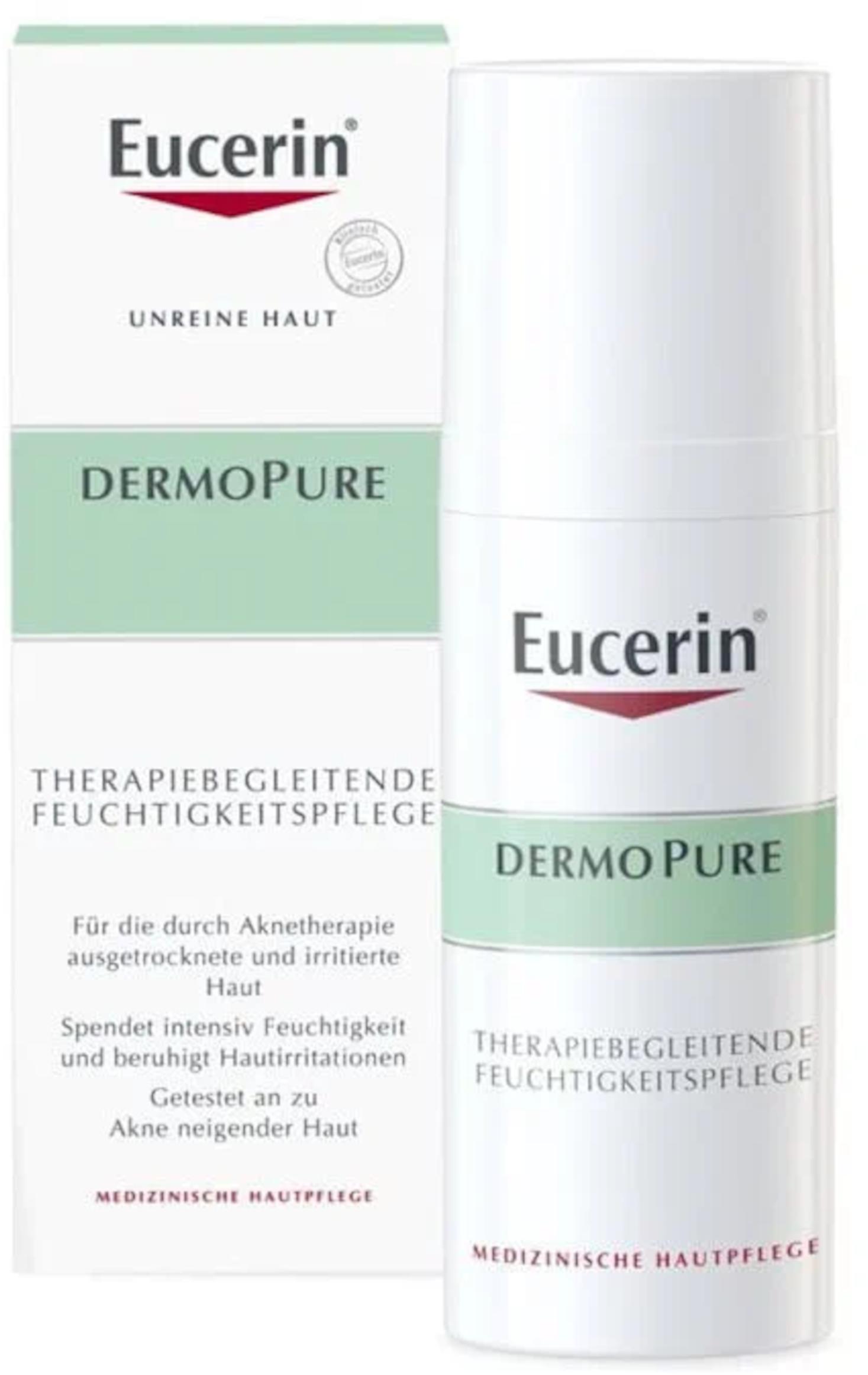 Beiersdorf 12x Eucerin DermoPure 50ml Therapiebegleitende Feuchtigkeitspflege für Aknetherapie und irritierte ausgetrocknete Haut 13235704