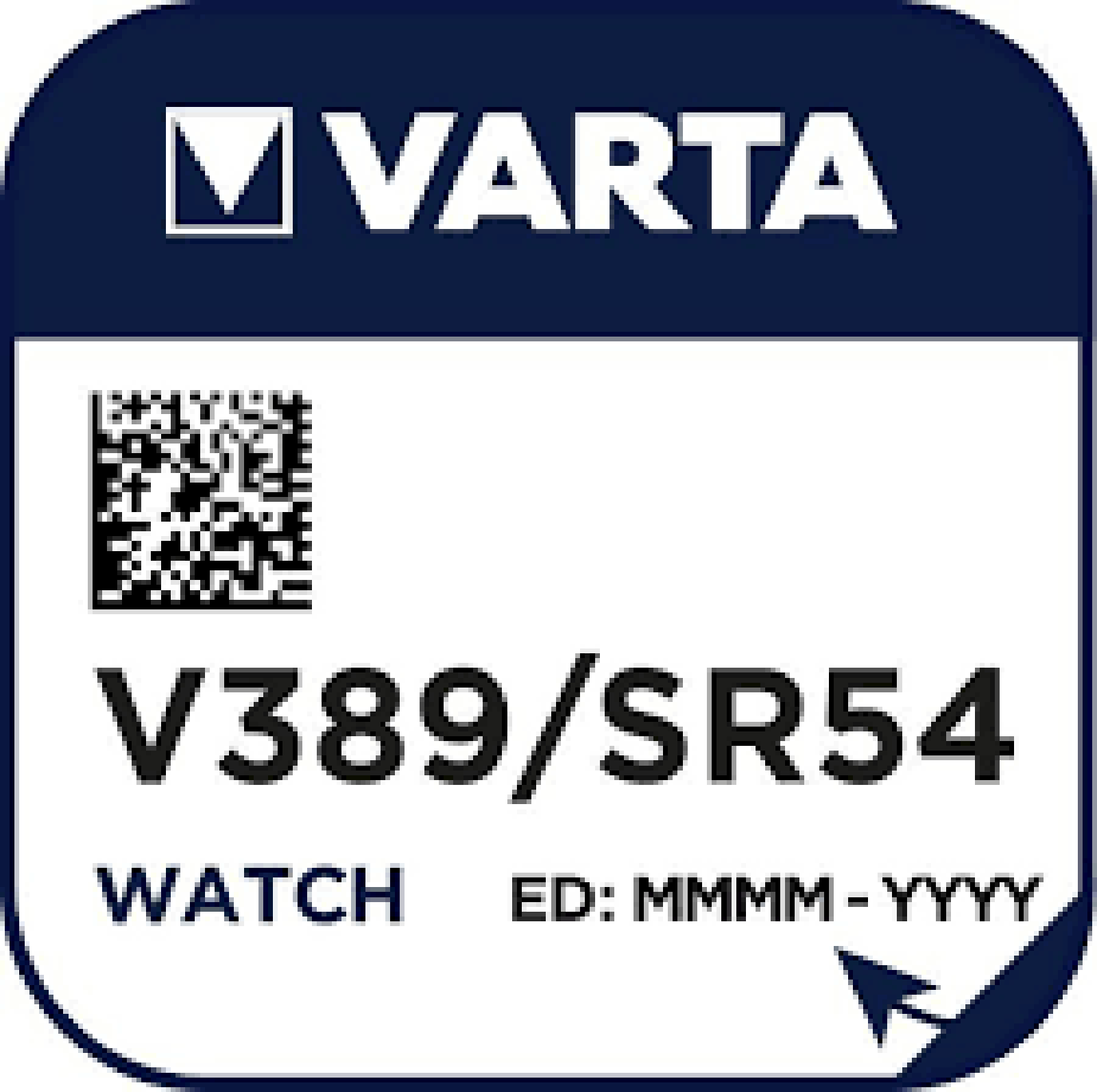 Varta Watch V 389 Uhrenzelle Knopfzelle SR 1130 SW  Silber-Oxid 90 mAh 1,55 V 1er Blister V 389