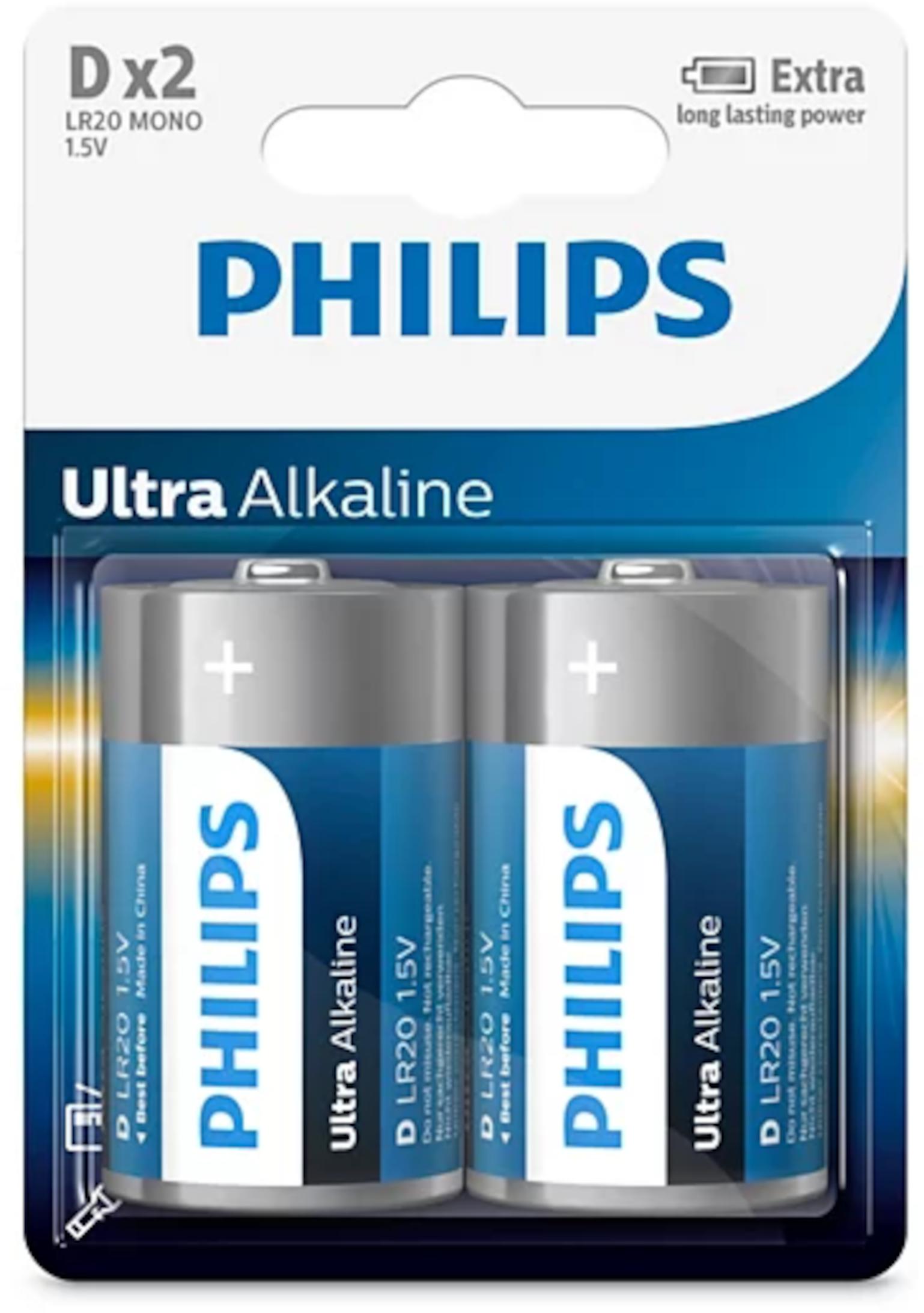 Philips Ultra Alkaline D/LR20 2er blister LR20E2B/10