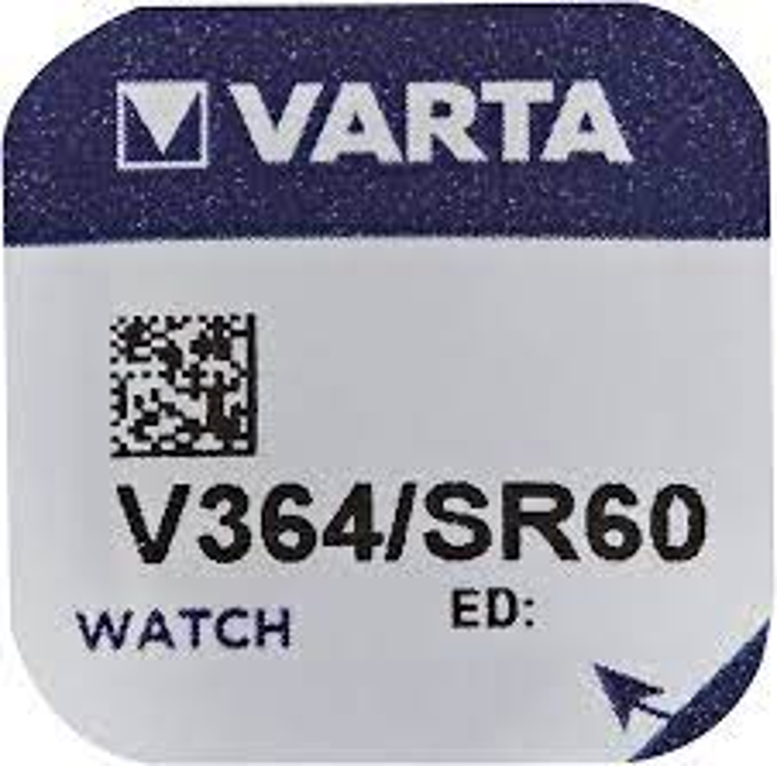Varta Watch V 364 Uhrenzelle SR621 SW V364 (SR60) Silber-Oxid  Knopfzelle 17mAh 1,55 V 1er Blister V 364