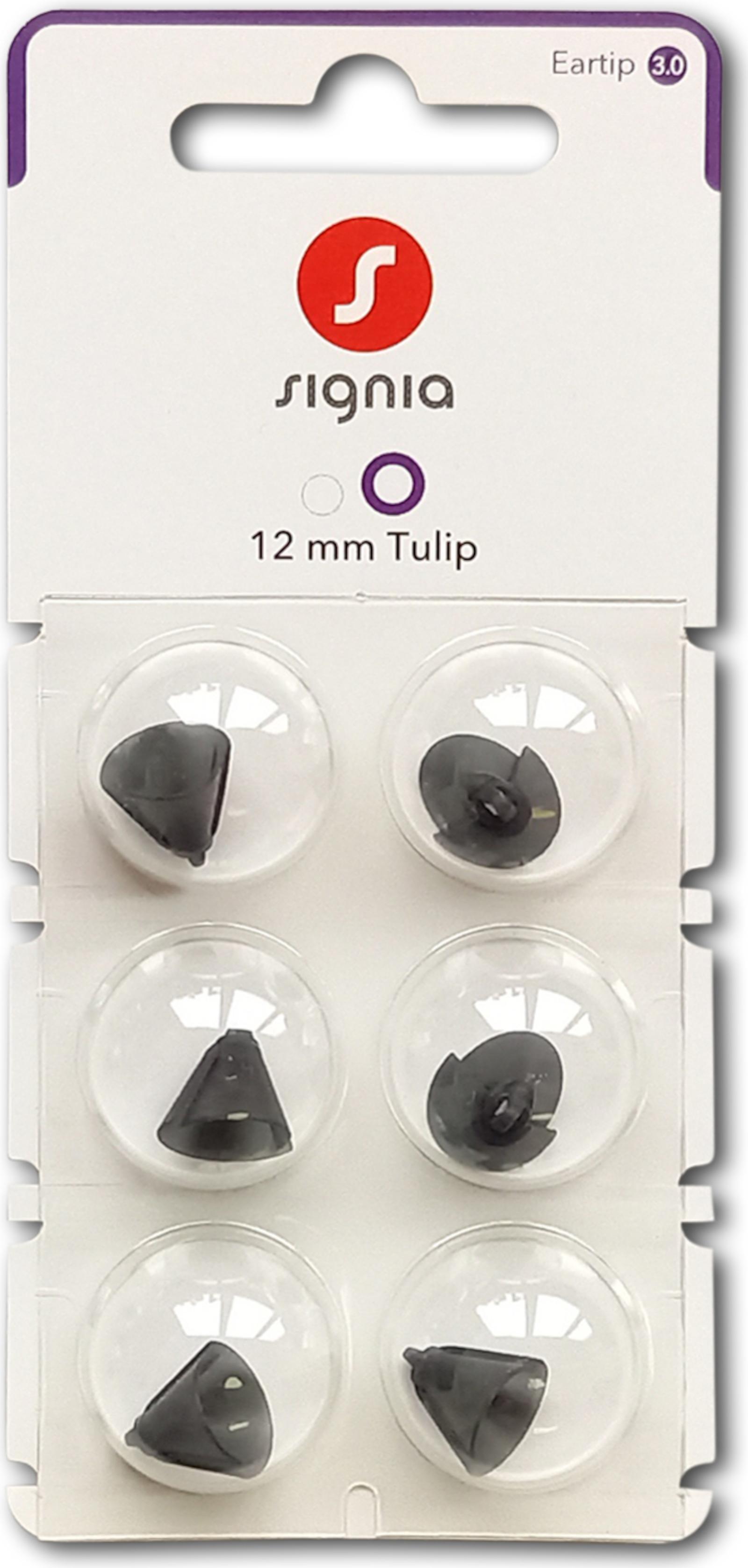 Signia Eartip 3.0 12 mm Tulip Domes 6er Blister Lila  Hörgeräteschirmchen Silikon connexx 10993683