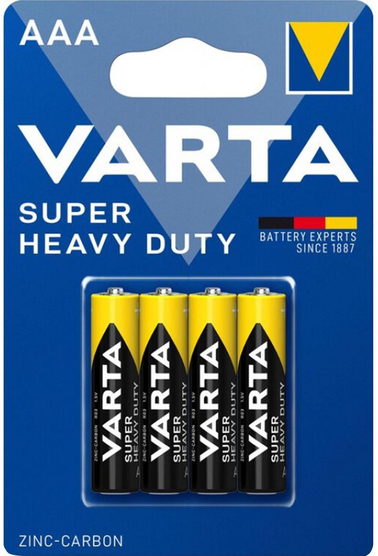 Varta Super Heavy Duty AAA Zink-Kohle Batterie 4er Blister Micro R03 1,5 V Superlife 2003