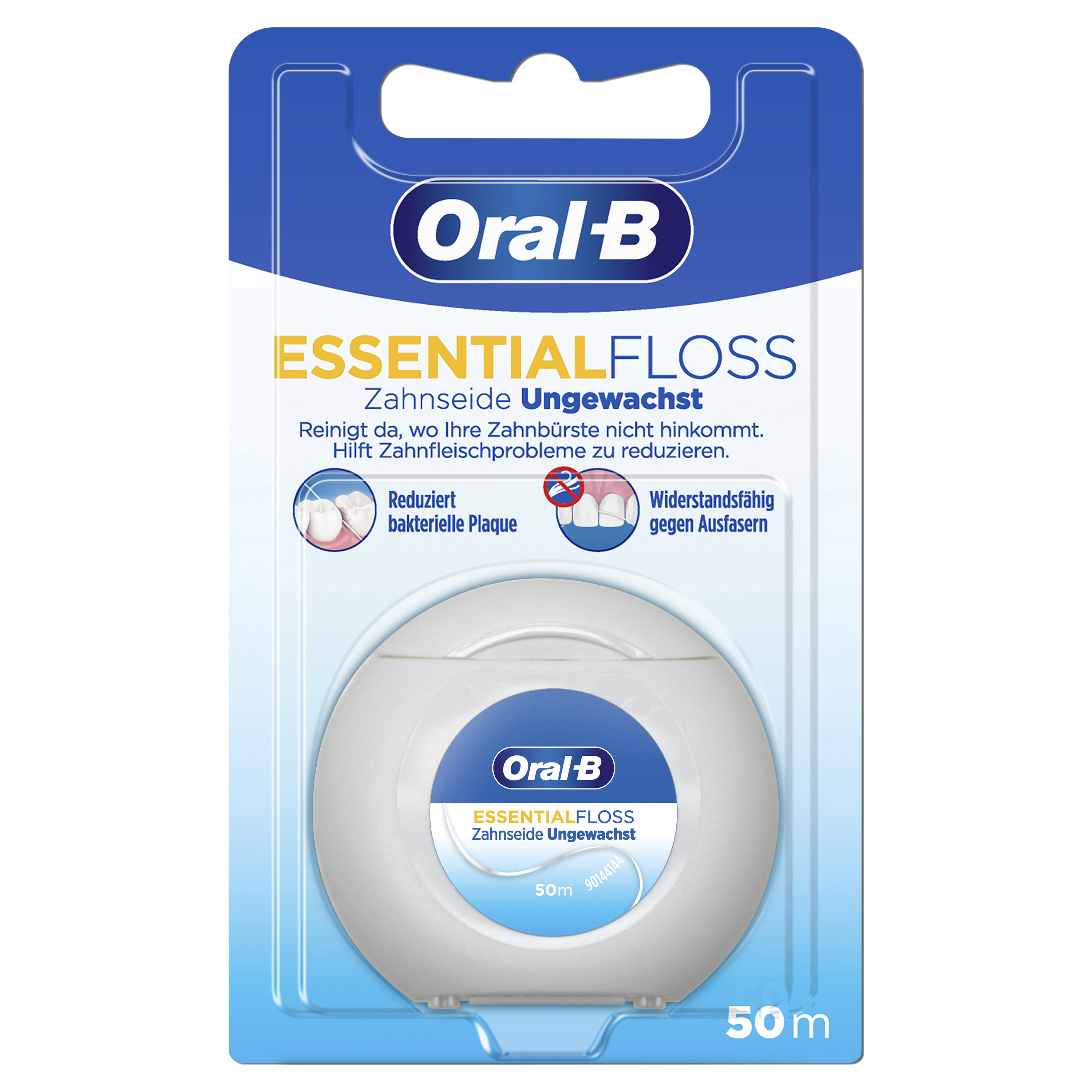 Oral-B Essentialfloss Zahnseide ungewachst 50m 