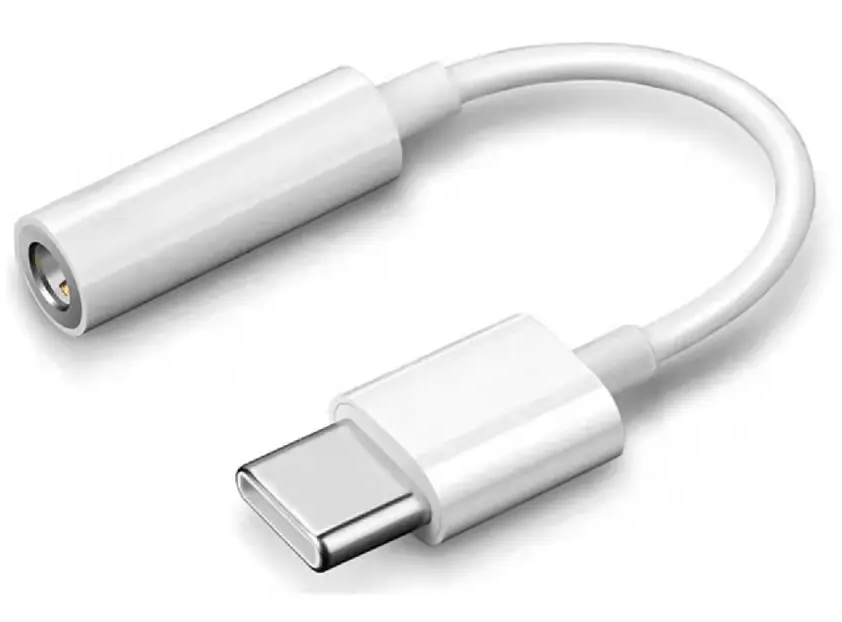 EWANTO 10cm USB-C (m) auf  3,5mm AUX (w) Klinke Audio Buchse Weiß Adapter Weiß 3,5-Millimeter-Klinkenanschluss Musik Kopfhörer Earphone für Earpad Headphone Jack für Huawei für Xiaomi für Samsung Pixel Smartphone Laptop LIA-01