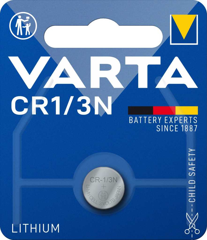 Varta CR1/3N Lithium Batterie 3 V 170 mAh 2L76 CR1 3N CR11108 1er Blister 6131
