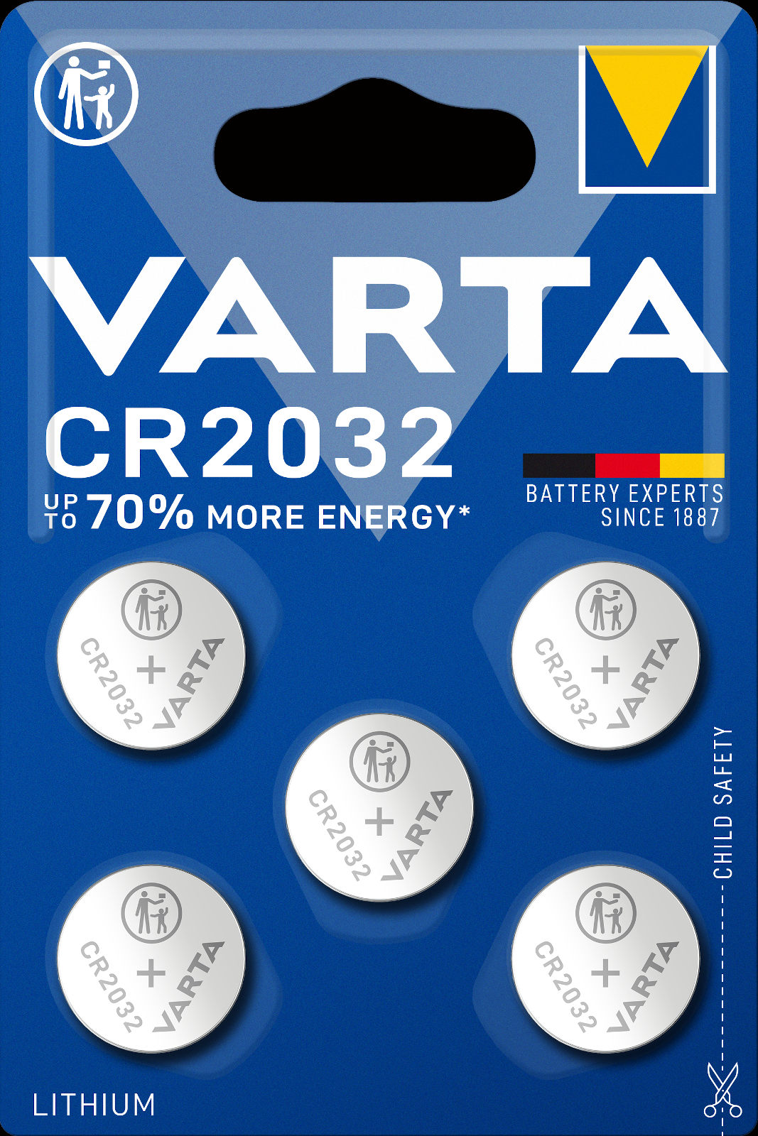 Varta 4x CR2032 5er Blister 3V Batterie Lithium Knopfzelle 6032 VCR2032