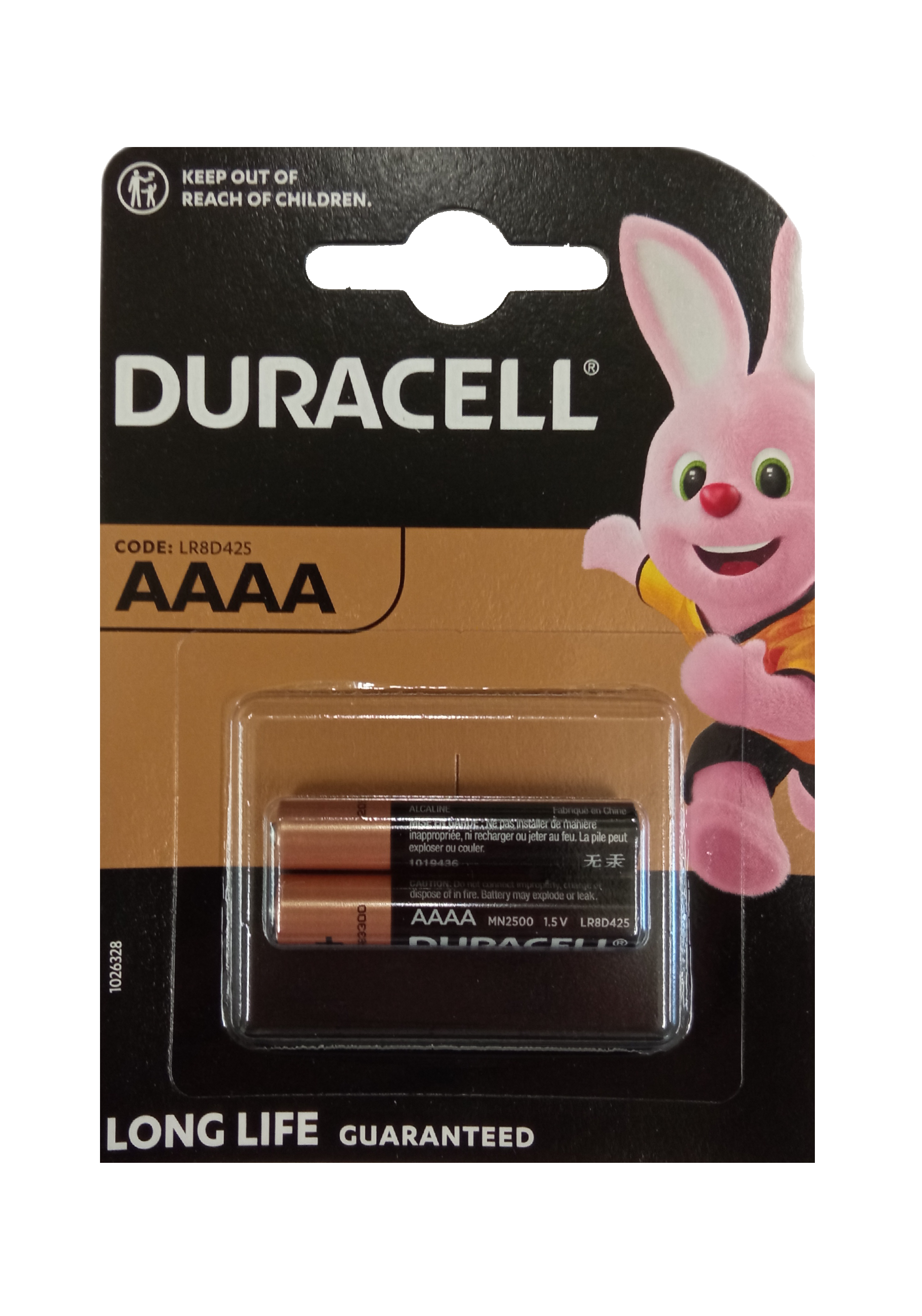 Duracell Specialty Alkaline AAAA Batterien 1,5 V 567 mAh 2er Blister LR8D425 MX2500
