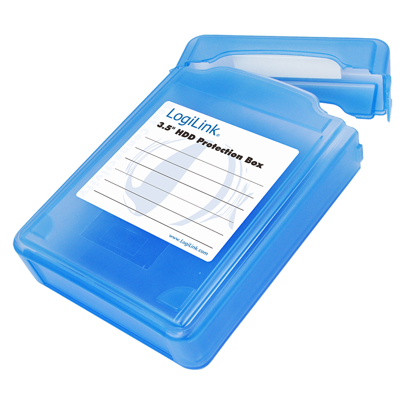 LogiLink 3,5“ HDD protection box for 1 HDD, blue UA0133