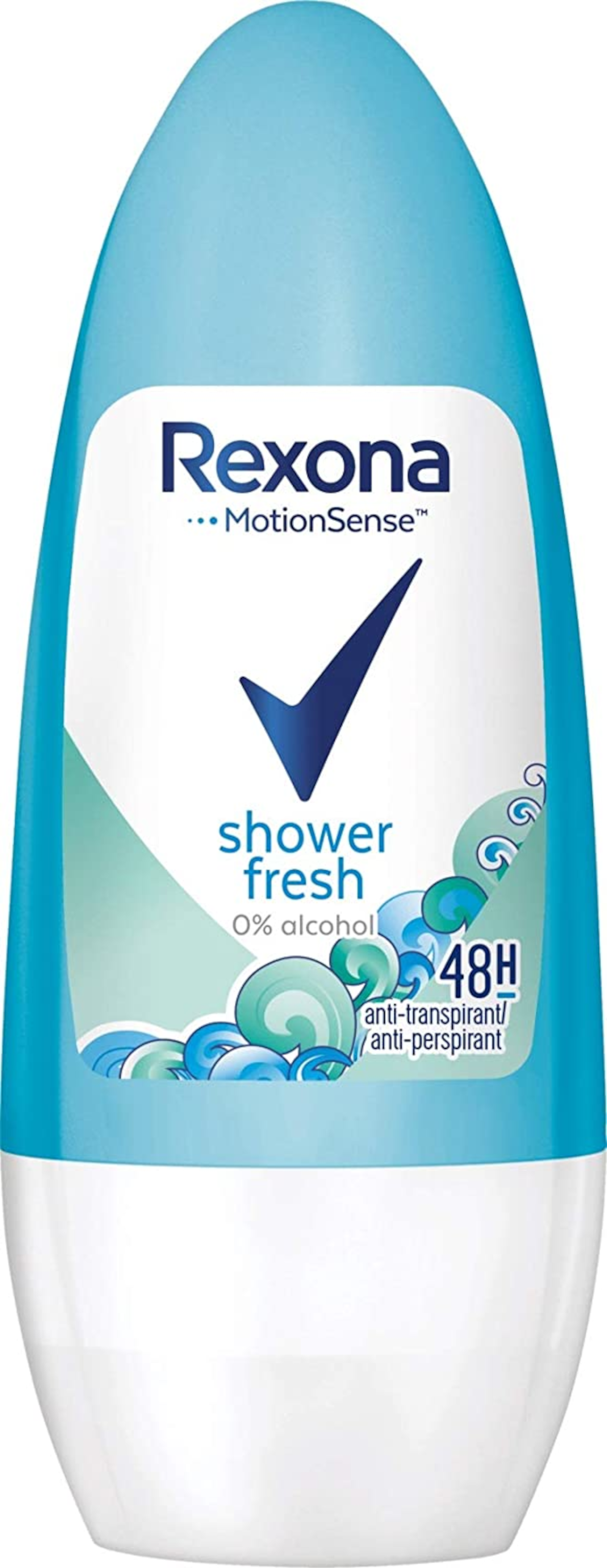Rexona MotionSense Deo Roll On Shower Fresh Anti Transpirant mit 48 Stunden Schutz gegen Körpergeruch und Achselnässe 50 ml 