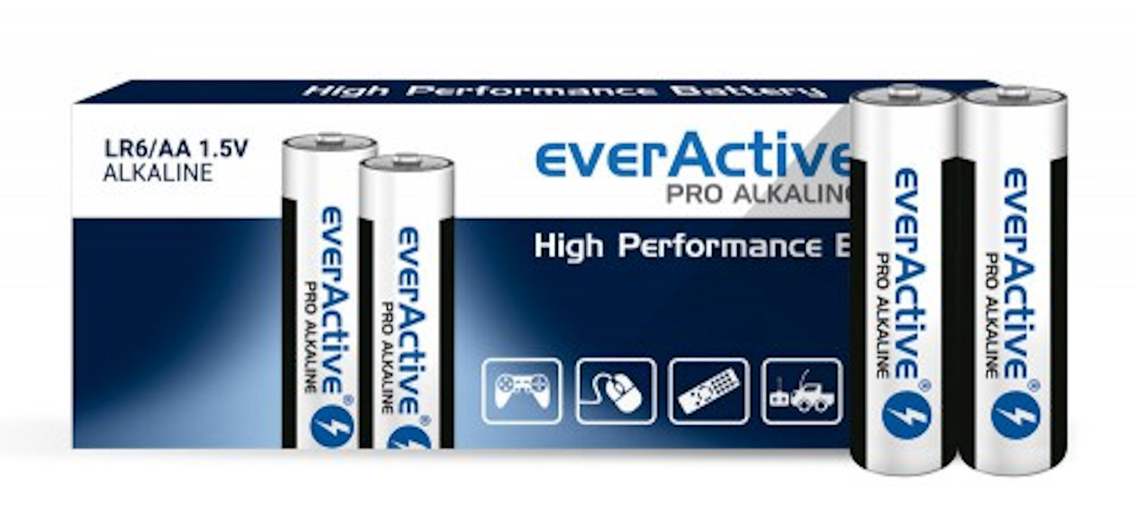 everActive Pro Alkaline LR6 AA 1,5V High Performance Batterie 10er Packung LR610PAKPA