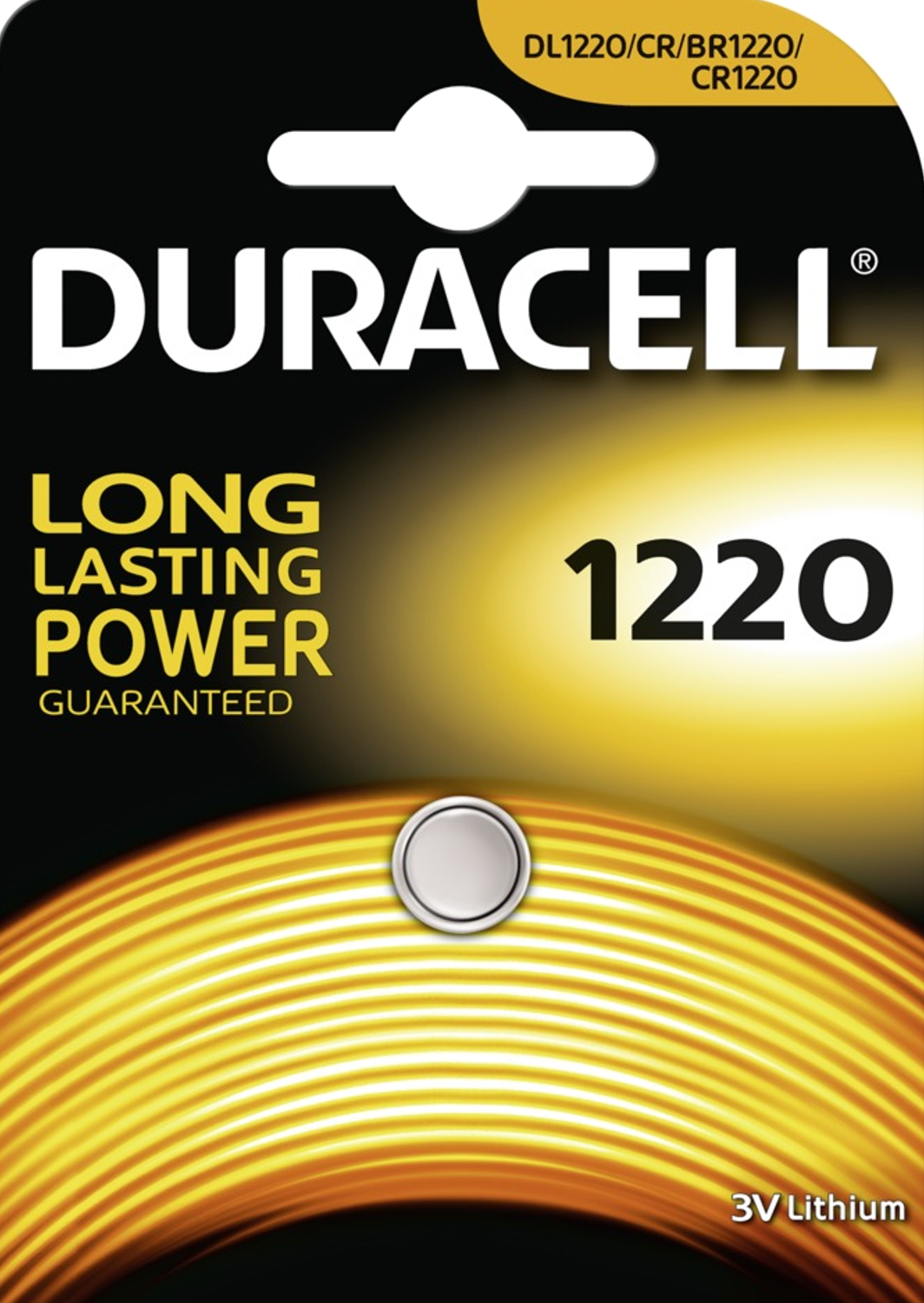 Duracell 2x CR1220 Lithium Knopfzelle 3V 1er Blister DL/CR 1220 1220